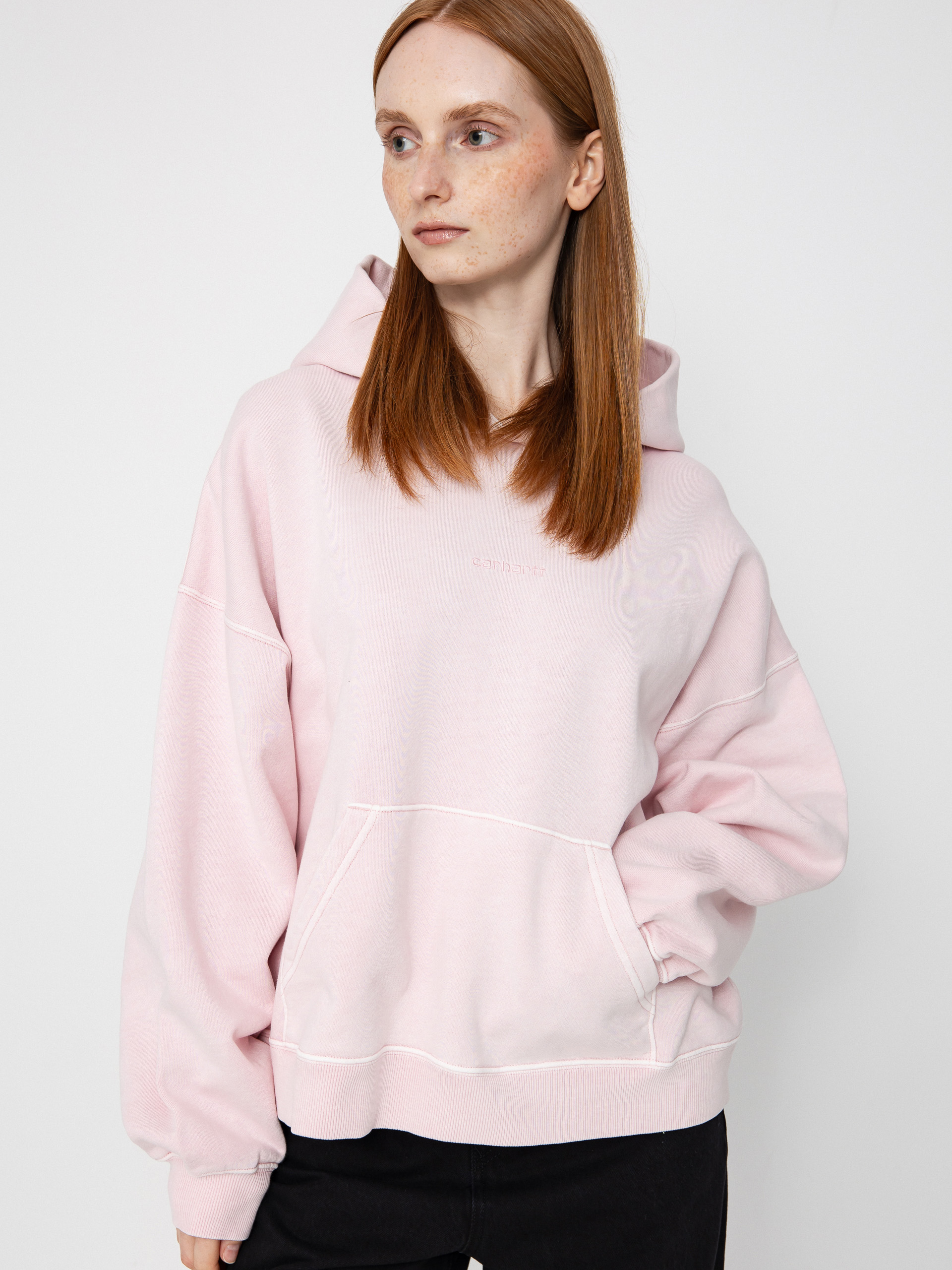 Hanorac cu glugă Carhartt WIP Benton HD Wmn (air pink)