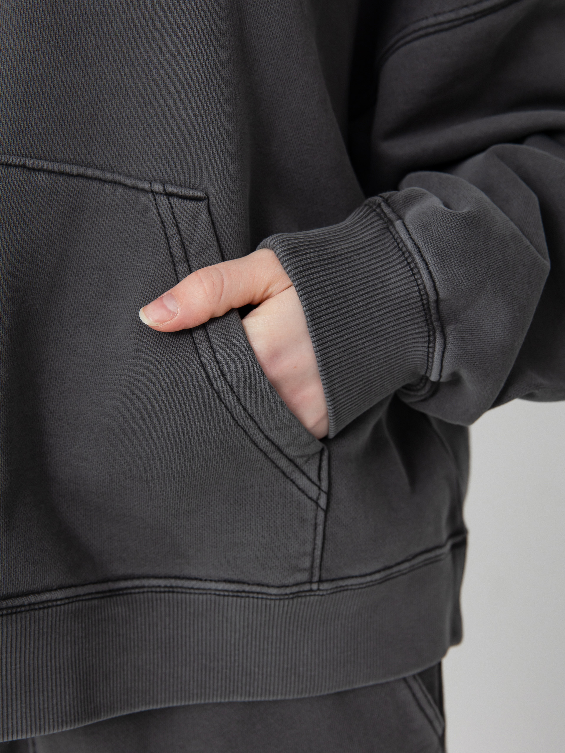 Hanorac cu glugă Carhartt WIP Benton HD Wmn (black)