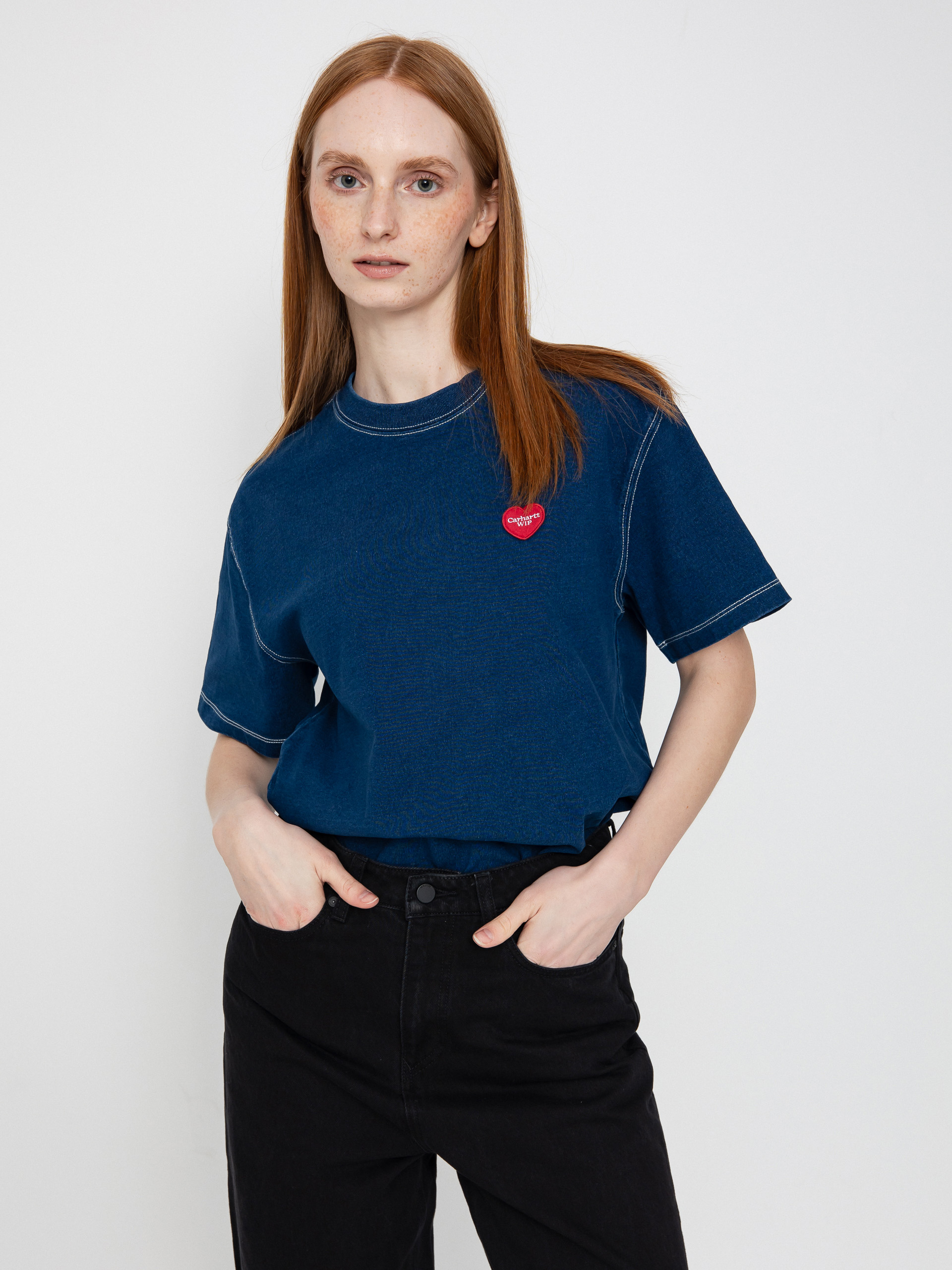 Tricou Carhartt WIP Ingo Wmn (dark blue)