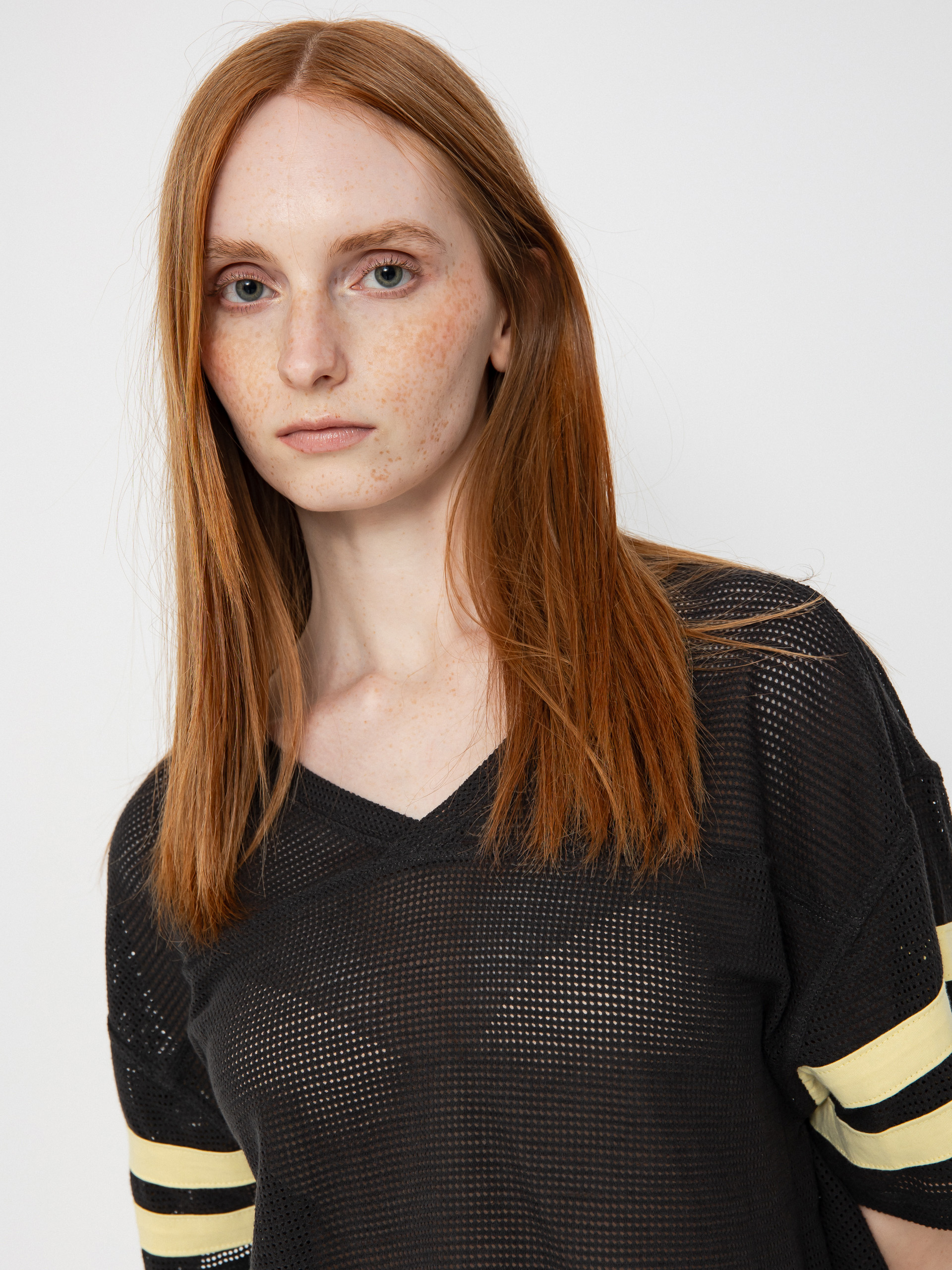 Tricou Brixton Varsity Football Mesh Wmn (washed black)
