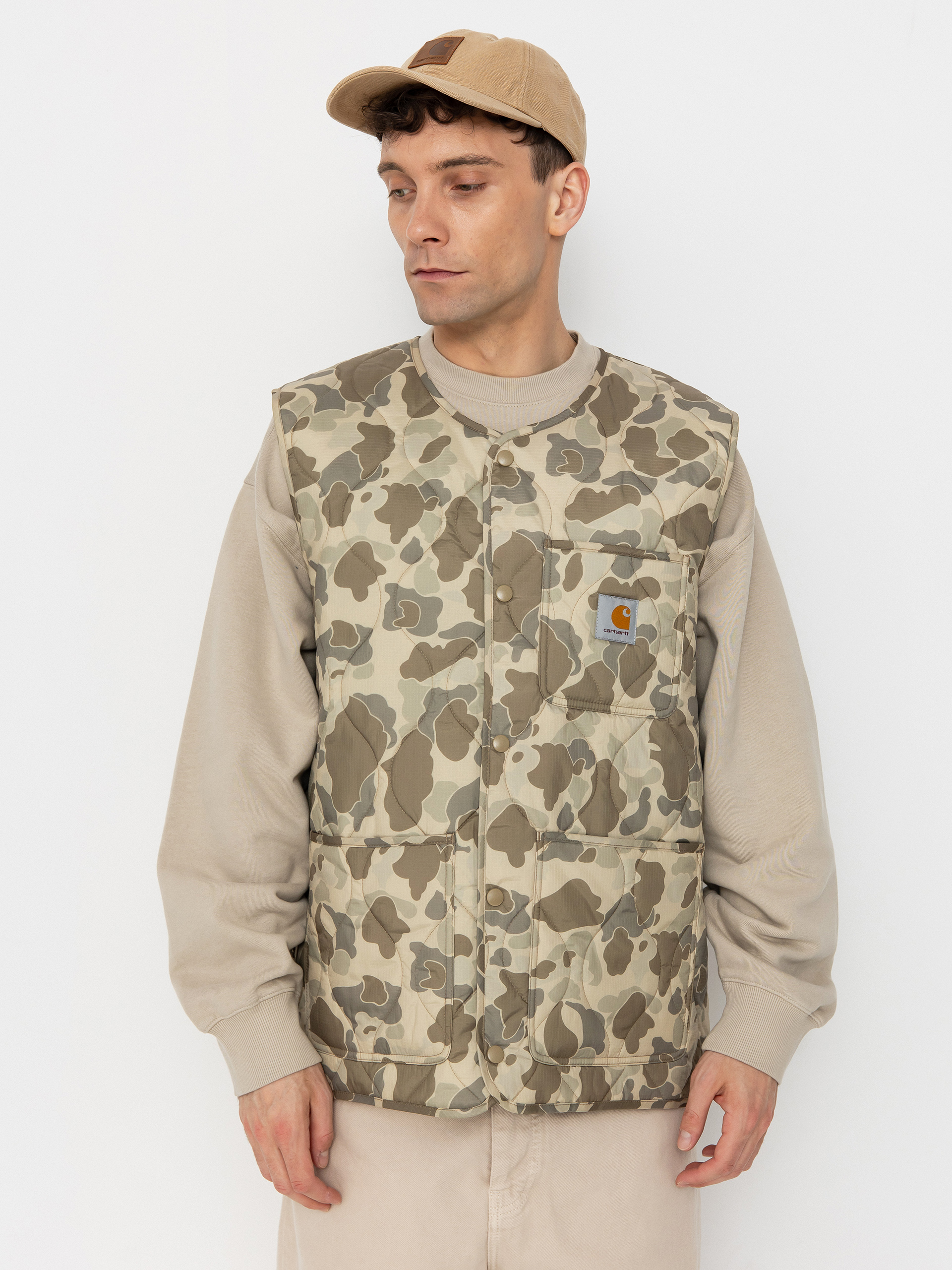 Vestă Carhartt WIP Skyton (camo duck/desert)