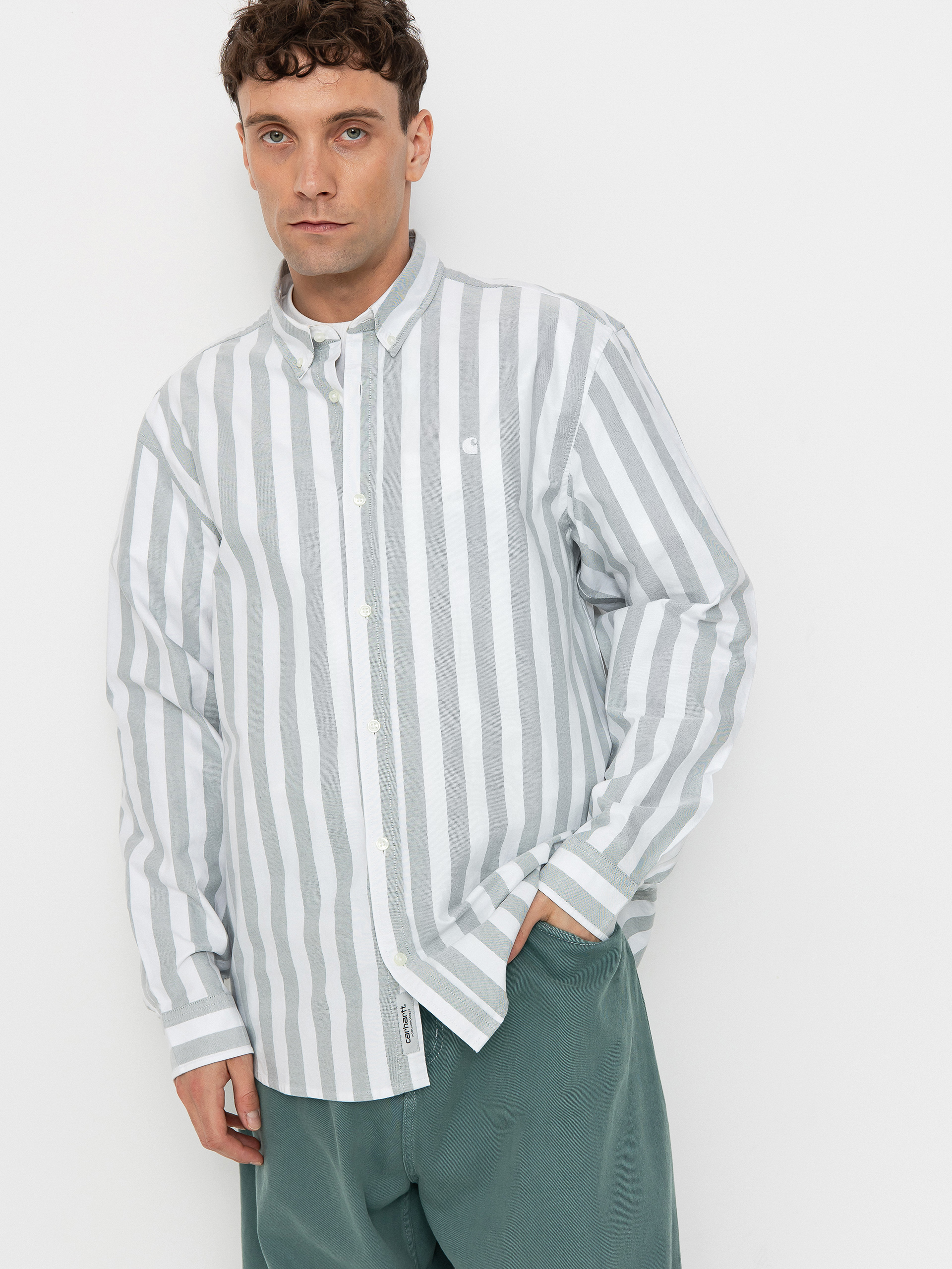 Cămașă Carhartt WIP Dillion (dillion stripe/park/white)