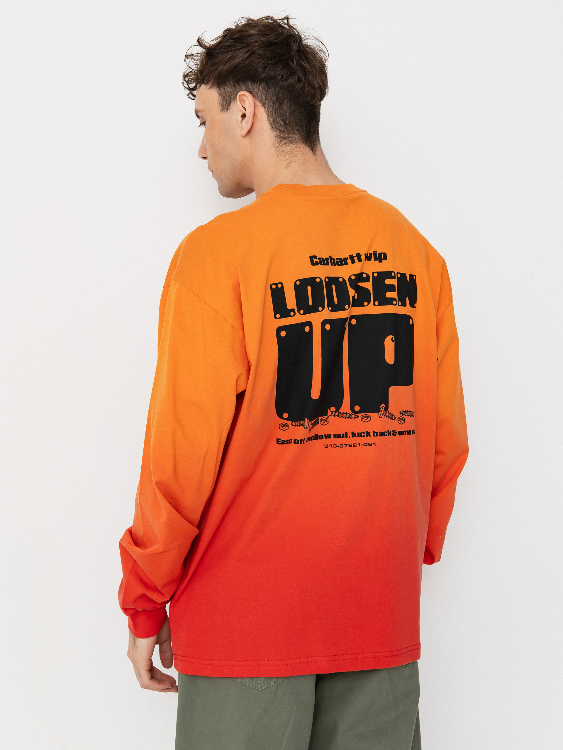 Longsleeve Carhartt WIP Light Work (pumpkin/cherry)