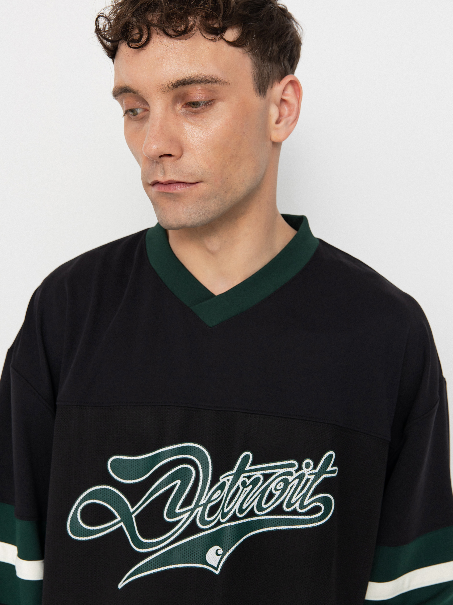 Longsleeve Carhartt WIP Detroit Mesh (black/conifer/wax)