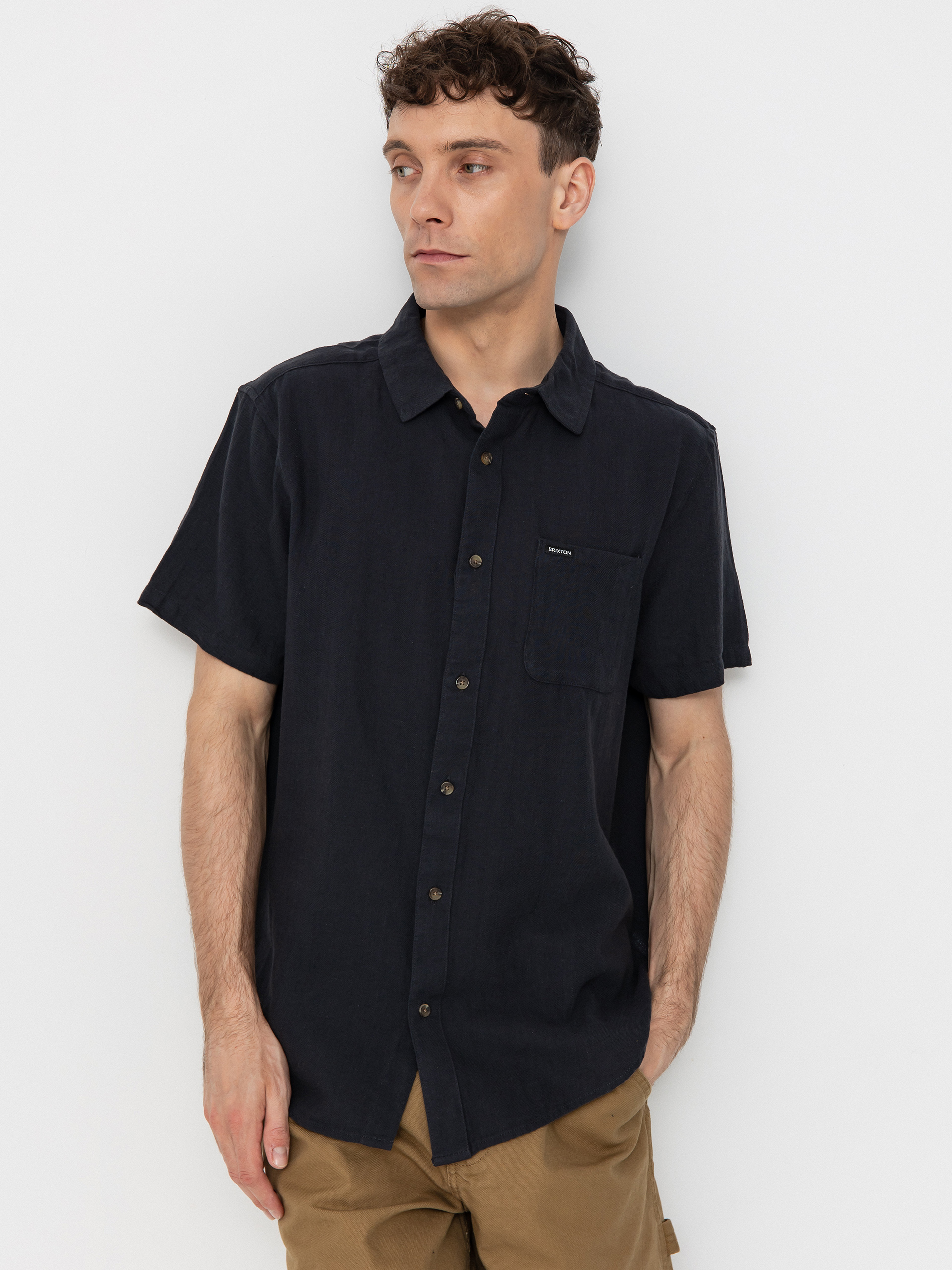 Cămașă Brixton Charter Org Cttn (washed black)
