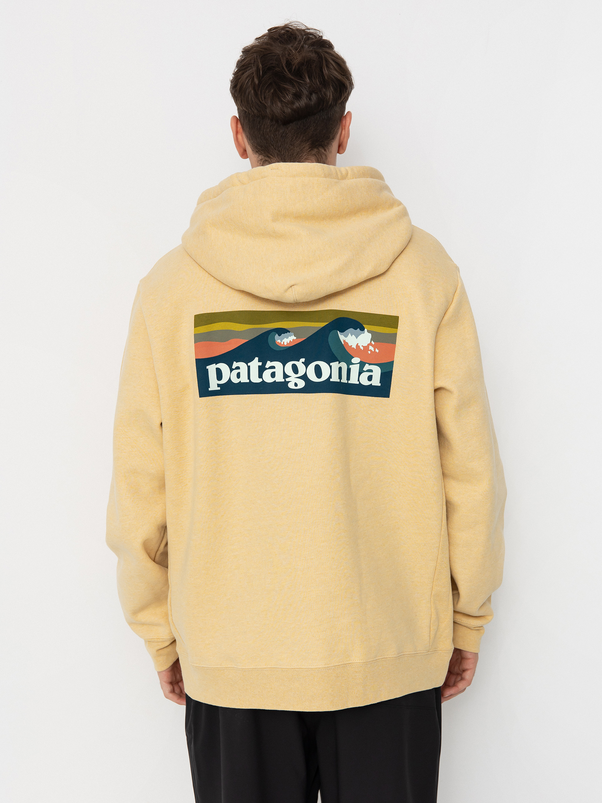 Hanorac cu glugă Patagonia Boardshort Logo Uprisal HD (beeswax tan)