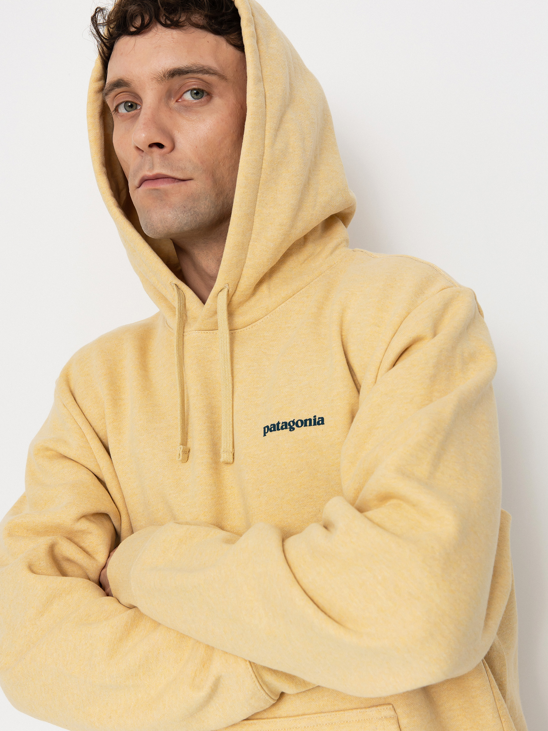 Hanorac cu glugă Patagonia Boardshort Logo Uprisal HD (beeswax tan)