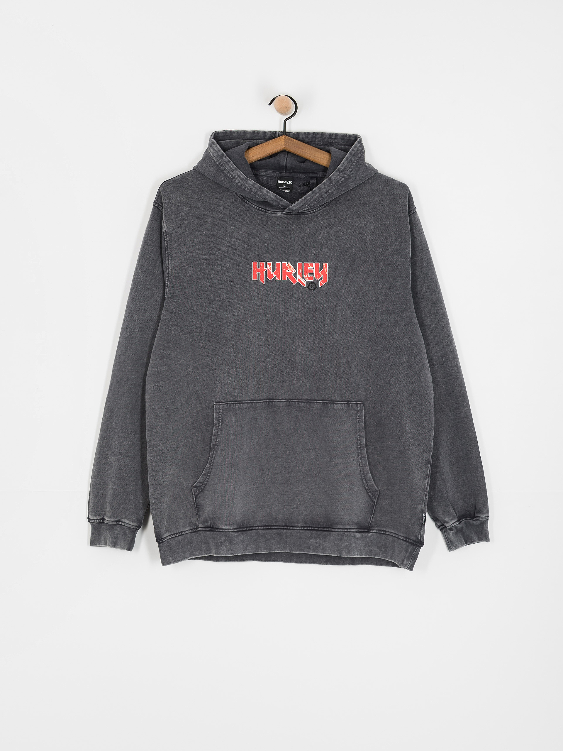 Hanorac cu glugă Hurley Wave Addiction HD (dark stone grey)
