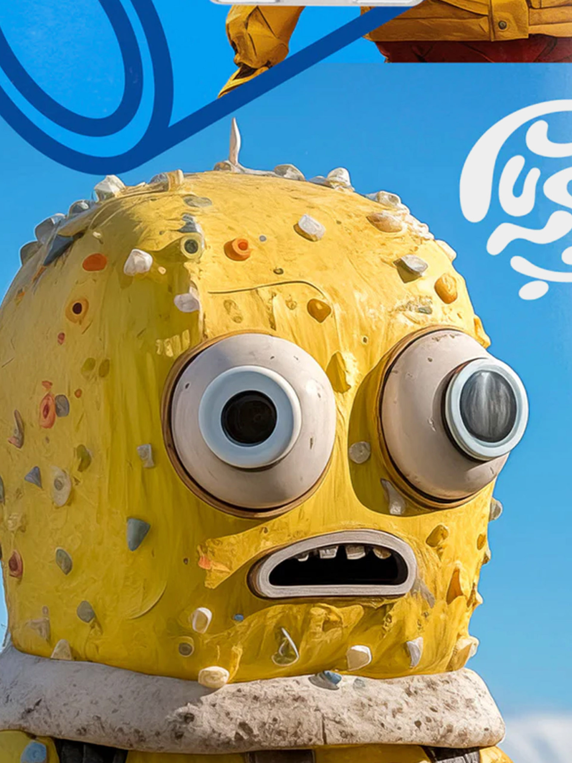 Skateboard Push Yellow Man Fp (blue)