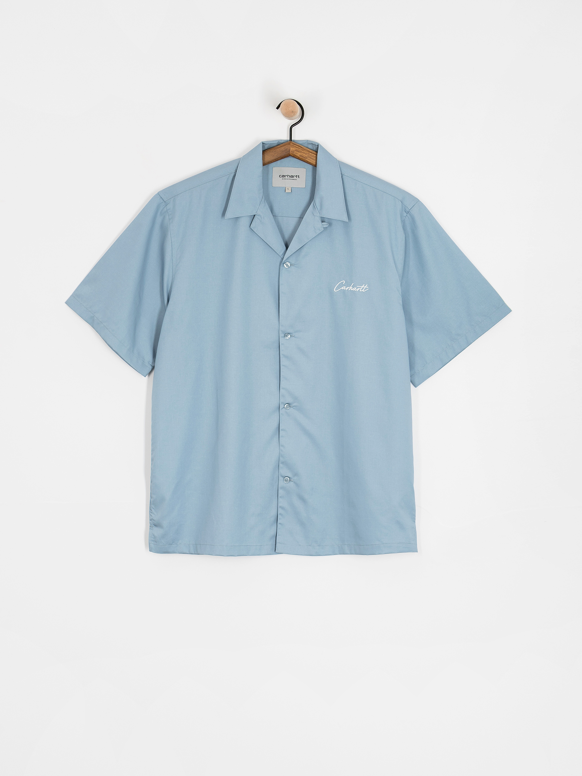 Cămașă Carhartt WIP Delray (frosted blue/white)