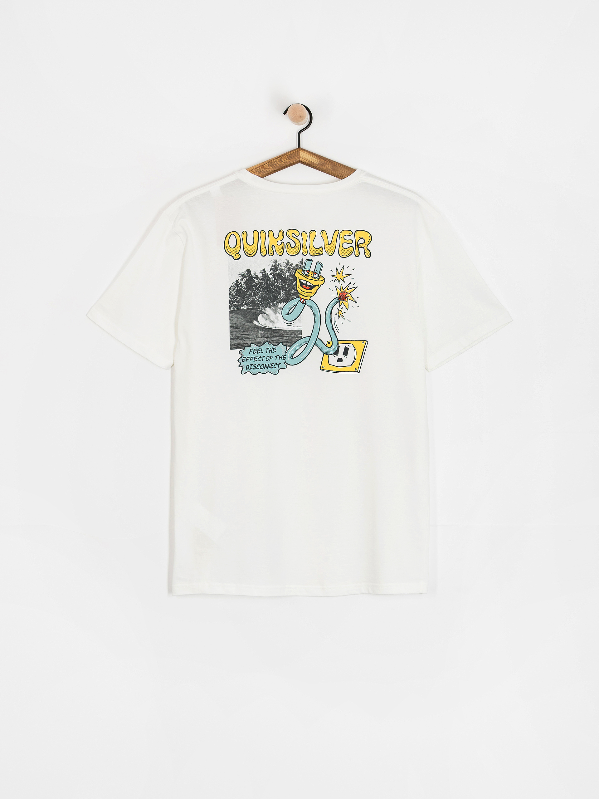 Tricou Quiksilver Disconnect Effects (white)