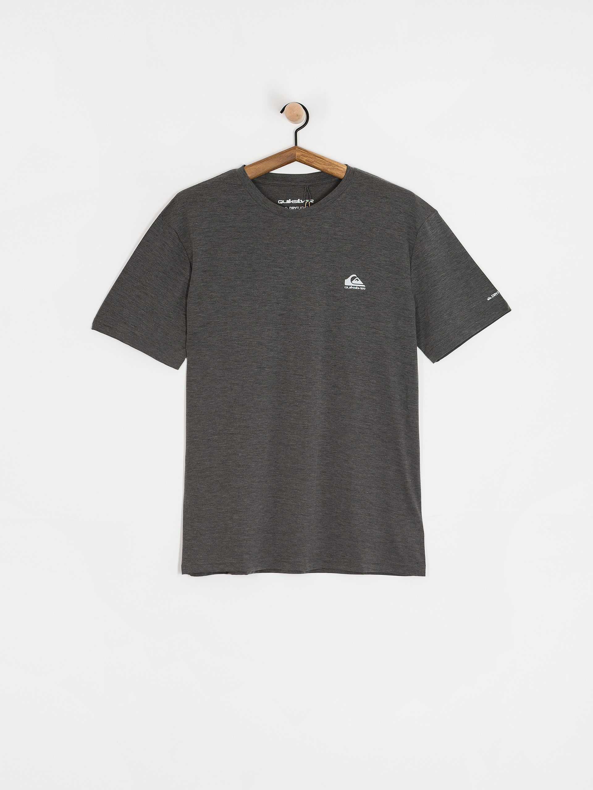 Tricou Quiksilver Coastal Run - gri (black heather)