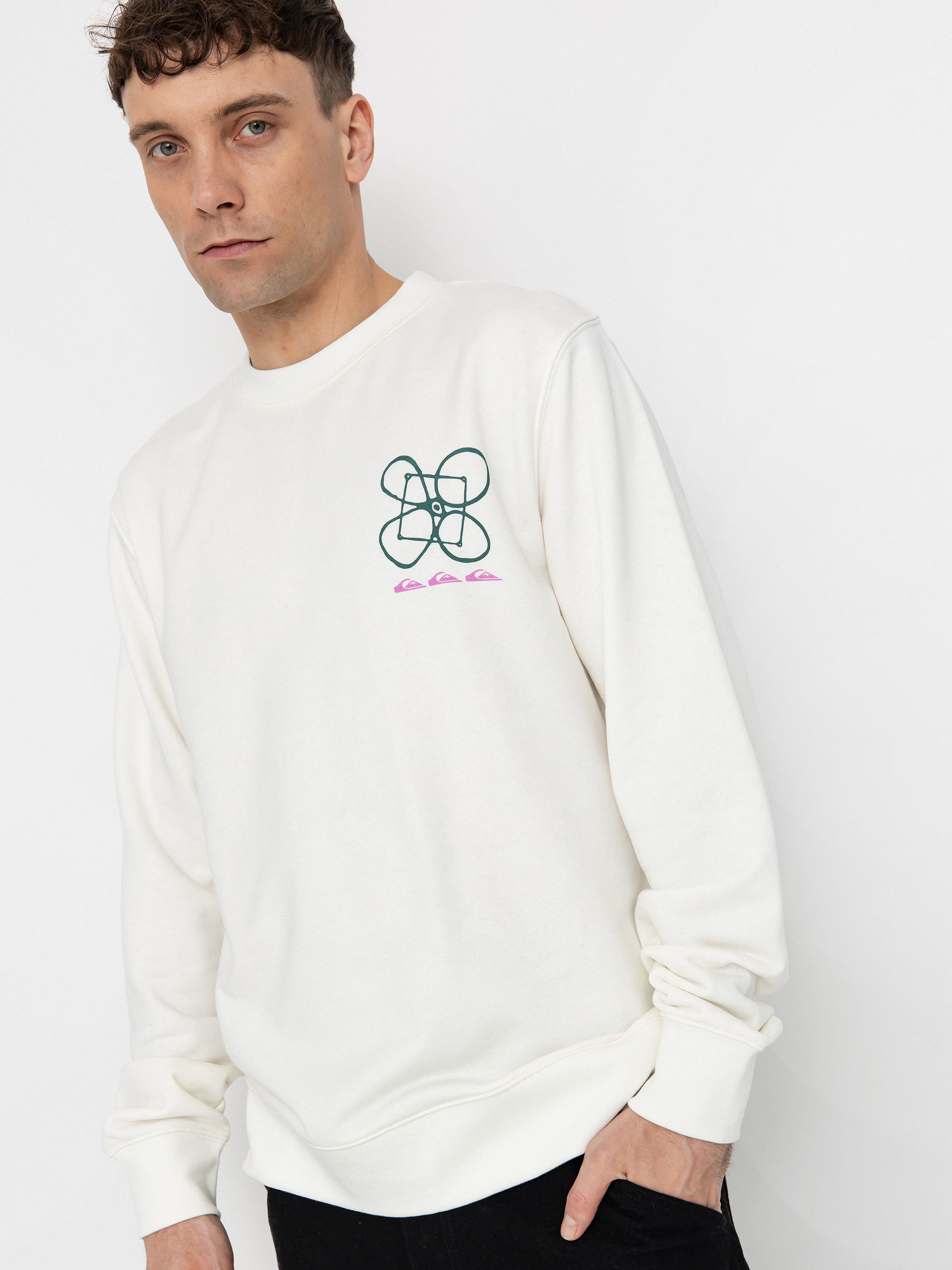 Hanorac Quiksilver Graphic Mix (snow white)