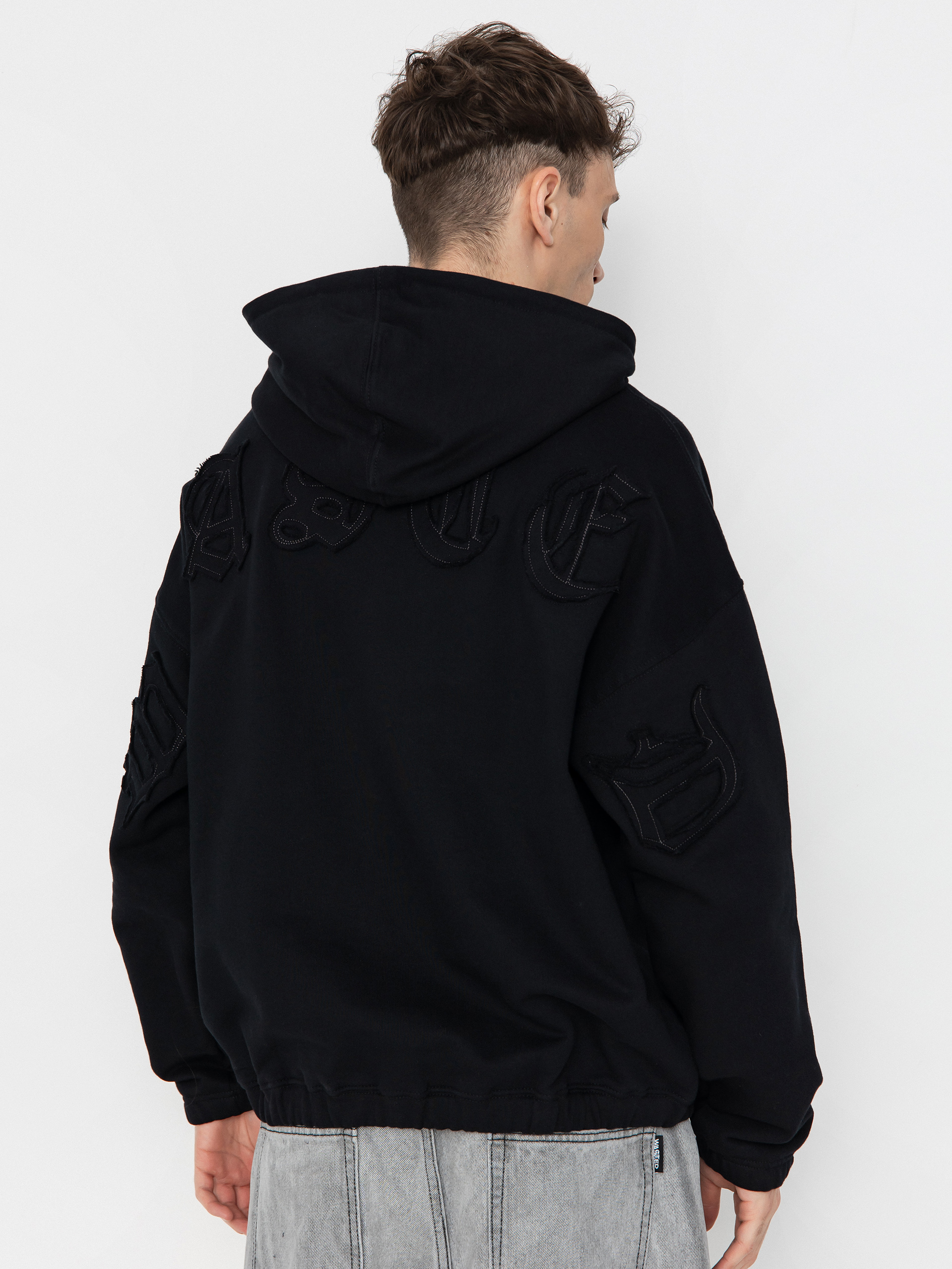 Hanorac cu glugă Wasted Paris Kingdom Curve Destroy Boxy ZHD (black)
