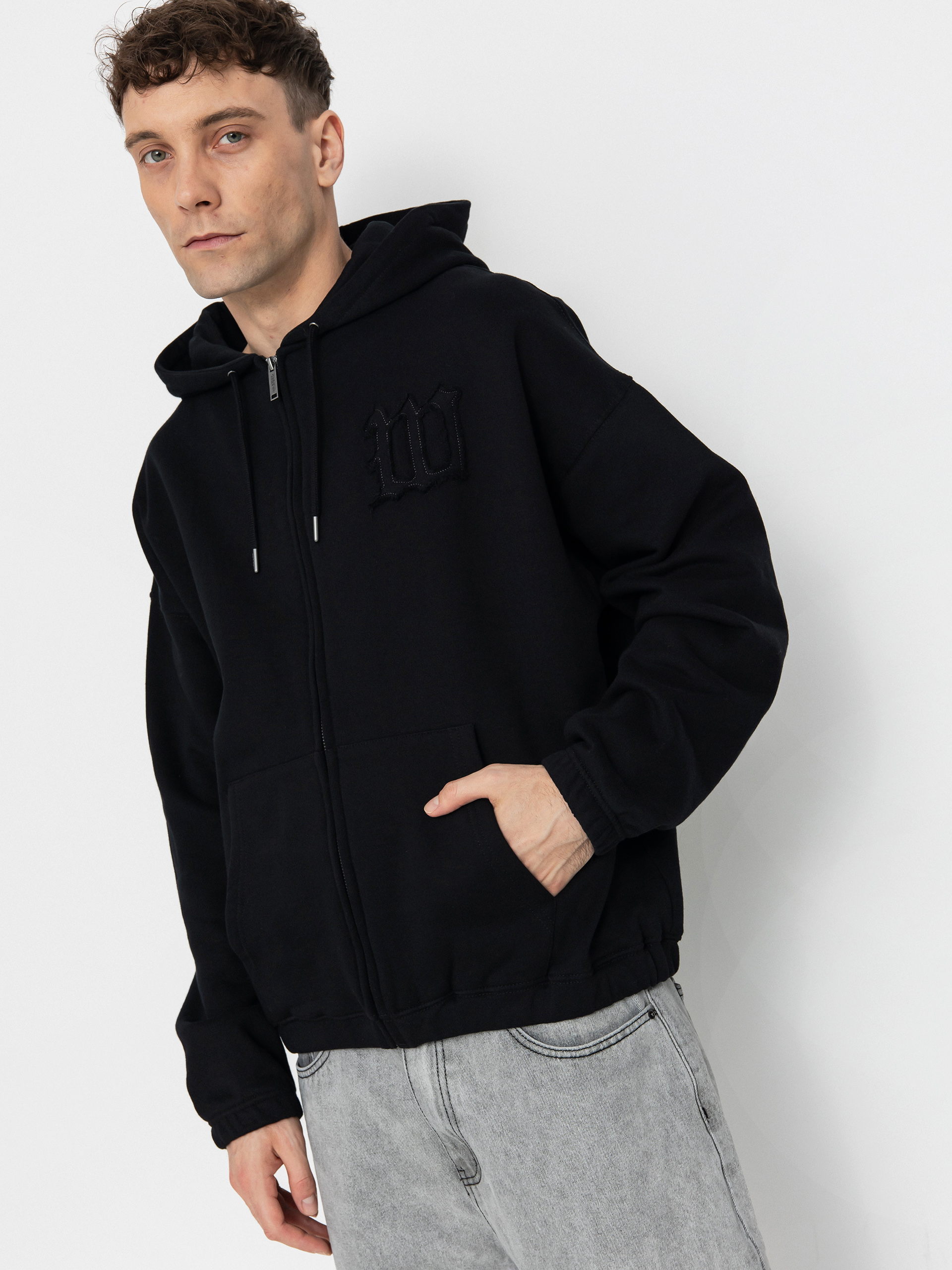 Hanorac cu glugă Wasted Paris Kingdom Curve Destroy Boxy ZHD (black)