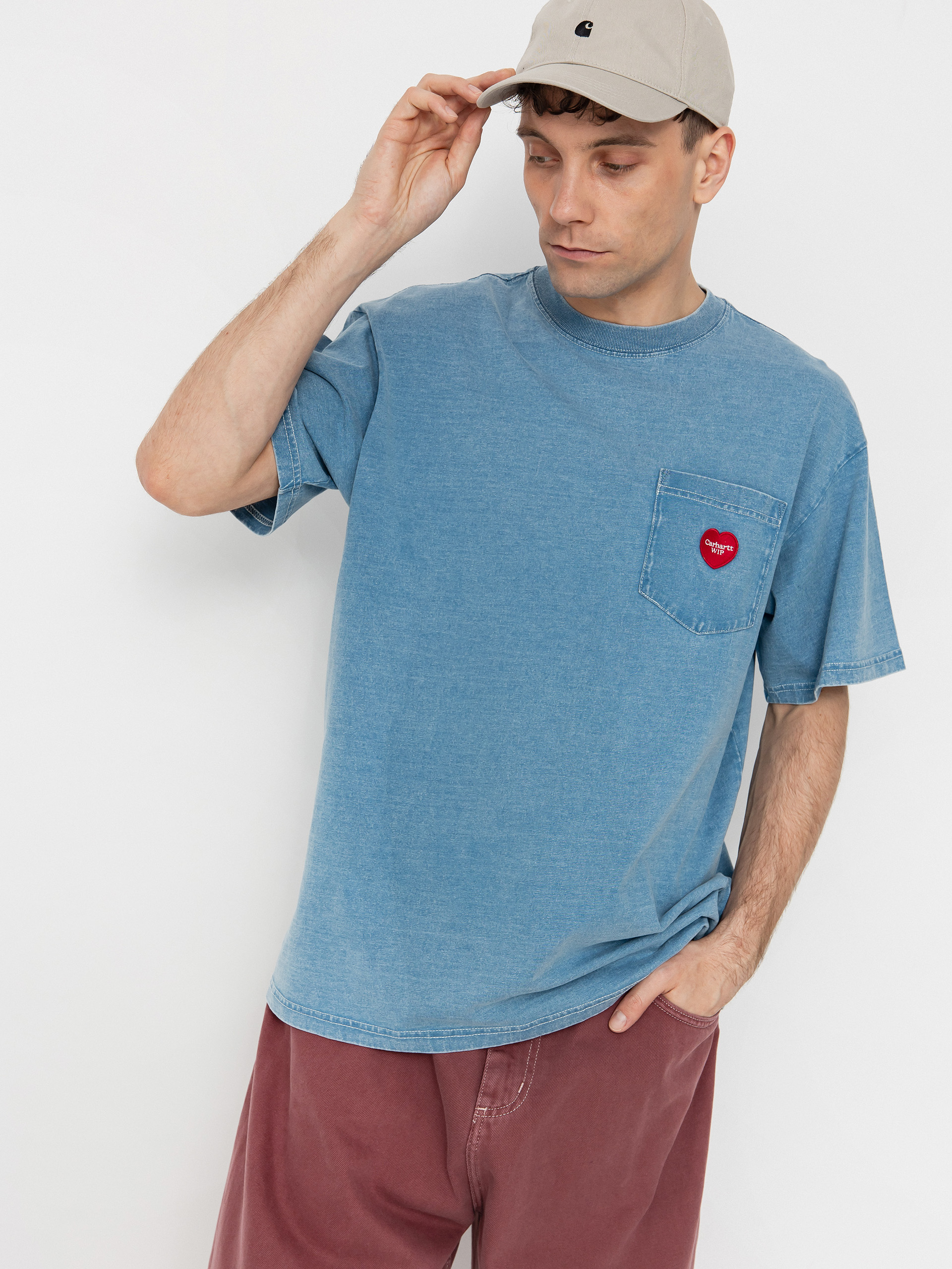Tricou Carhartt WIP Ingo Pocket (light blue)