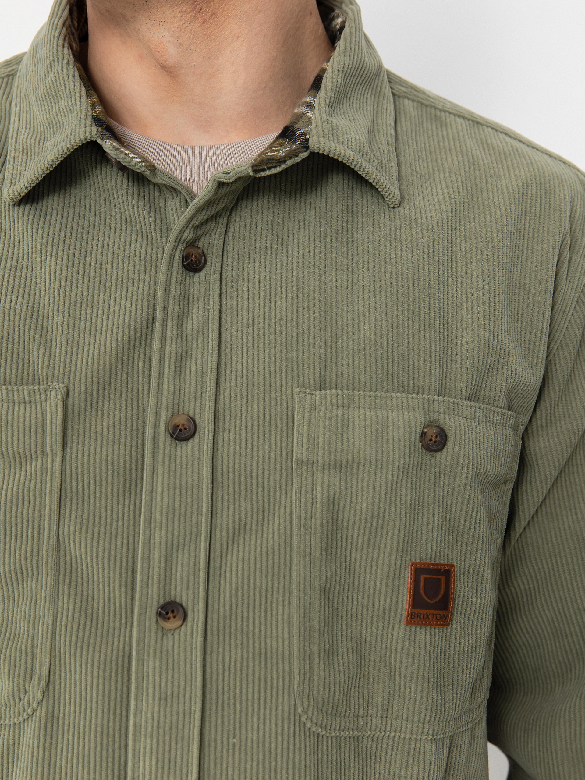 Cămașă Brixton The Field Corduroy Overshirt (military olive)