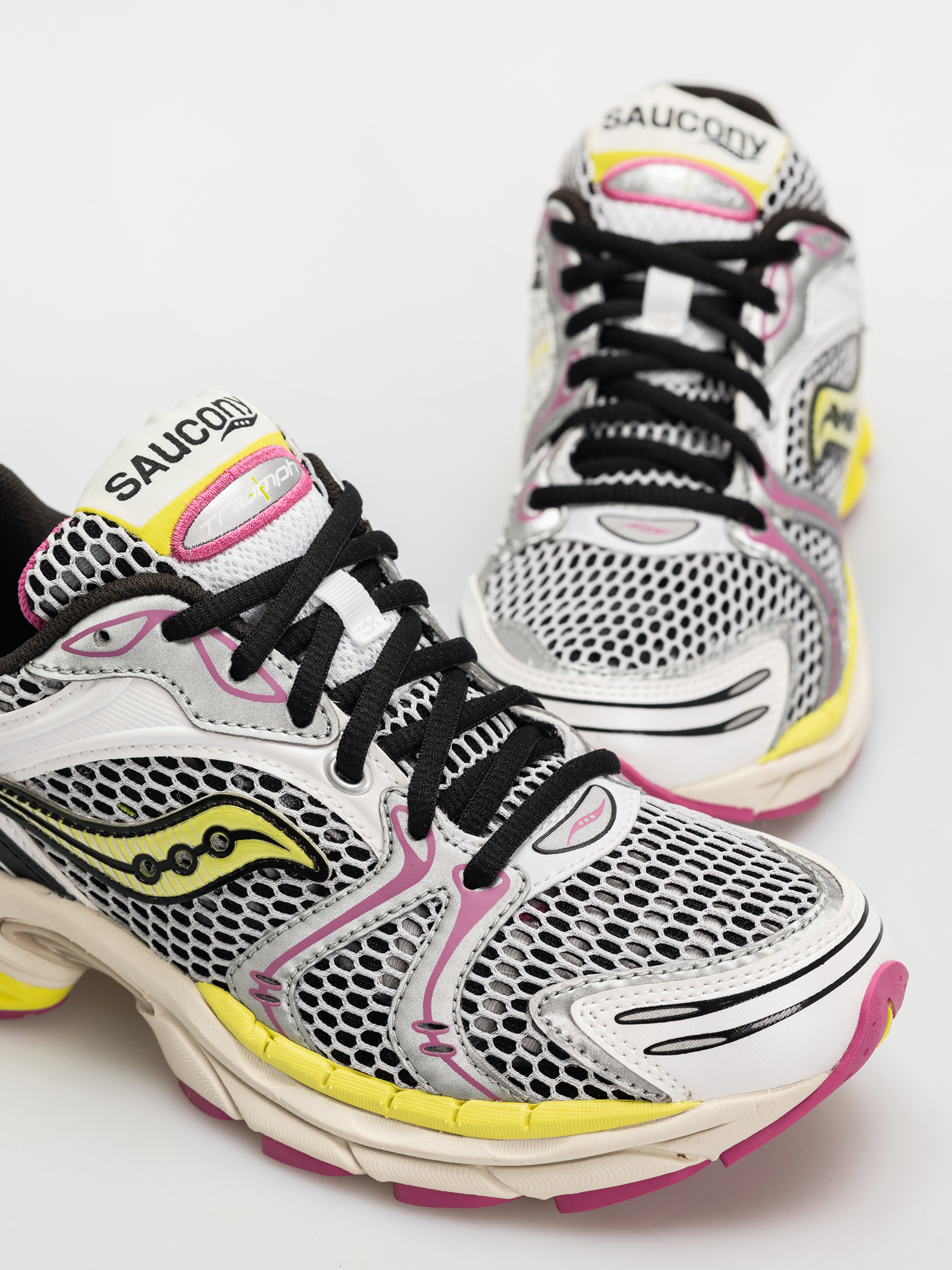 Pantofi Saucony Progrid Triumph 4 (white/fluo)