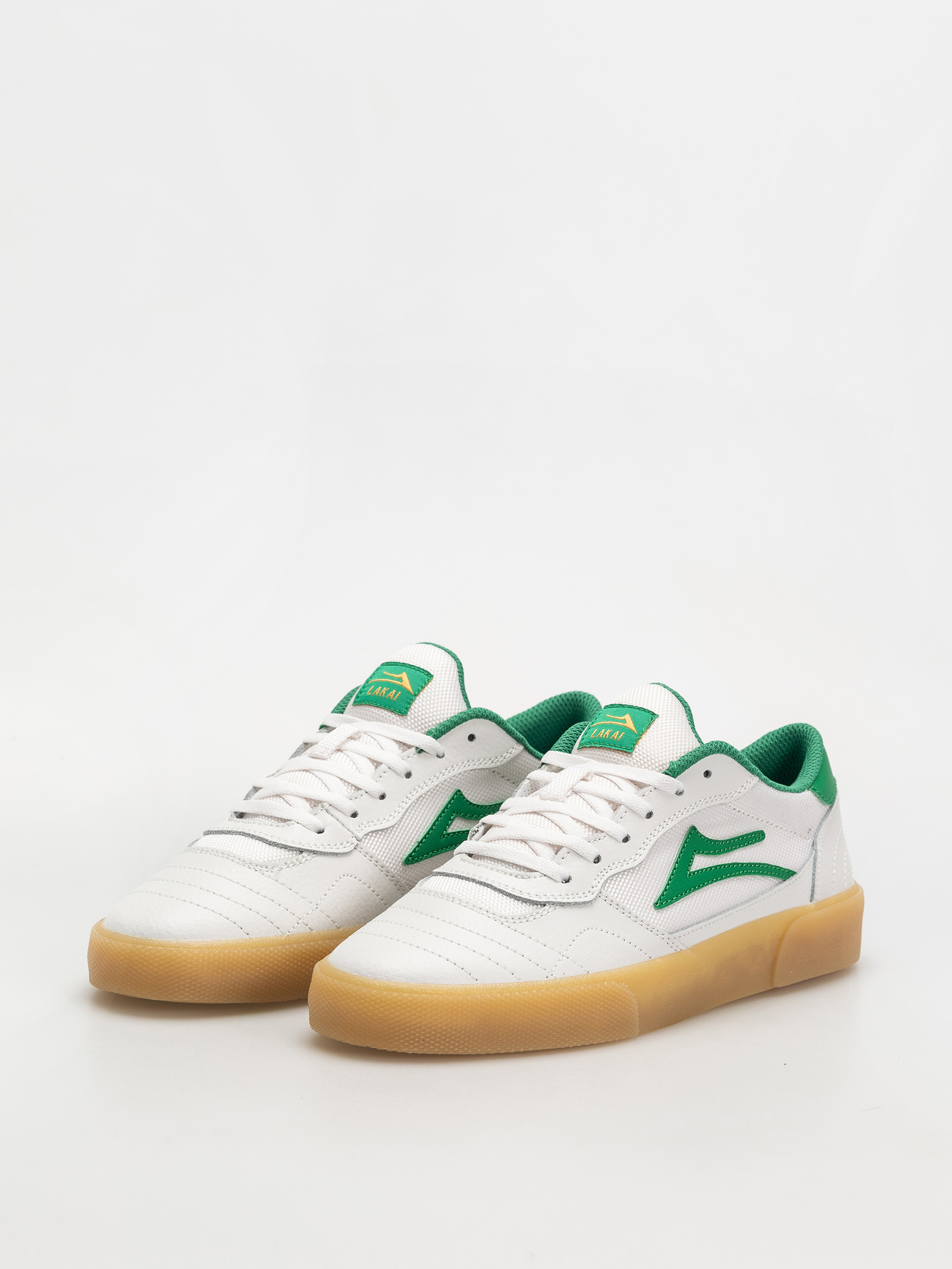 Pantofi Lakai Cambridge (white/green/leather)