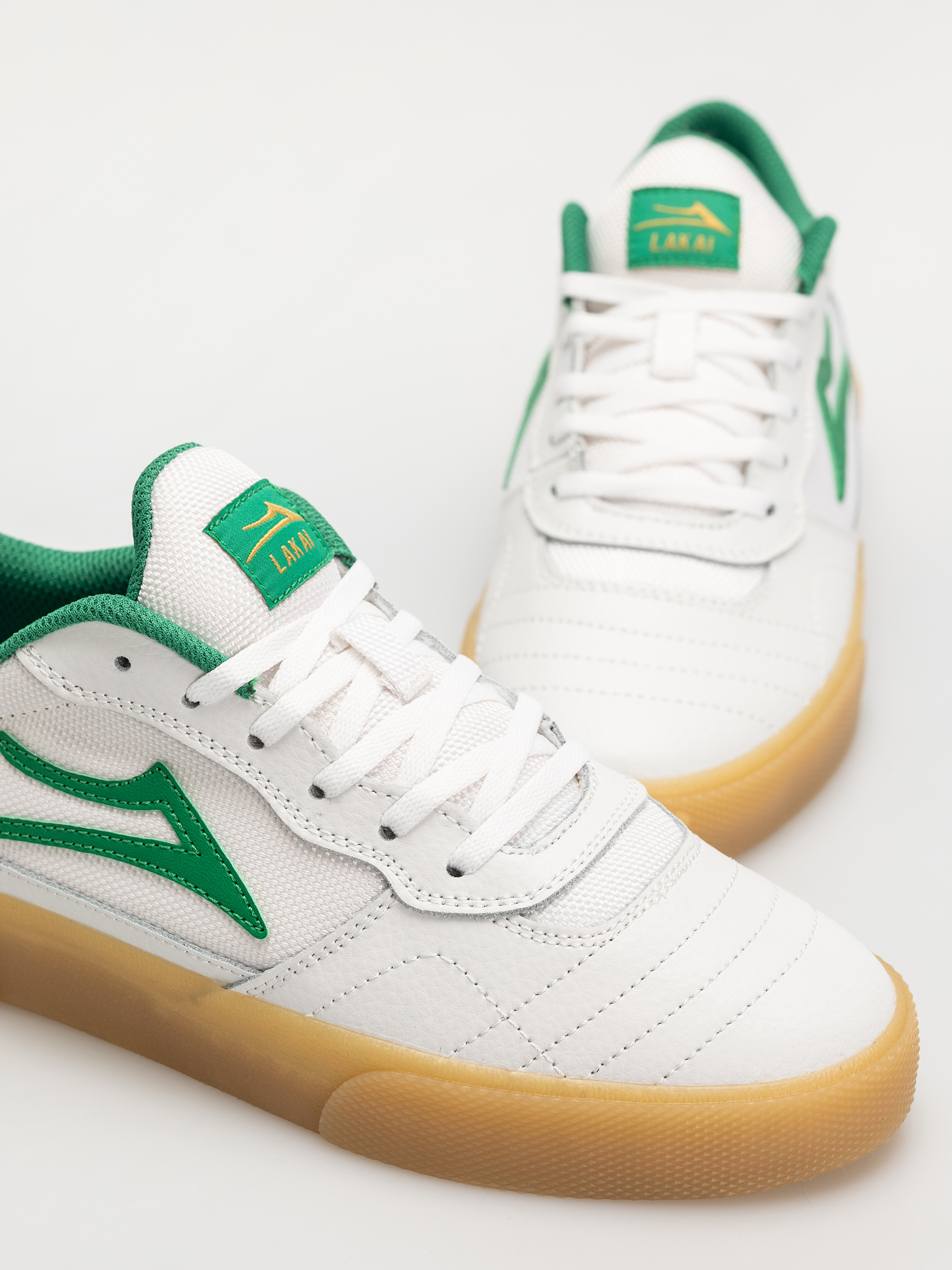 Pantofi Lakai Cambridge (white/green/leather)