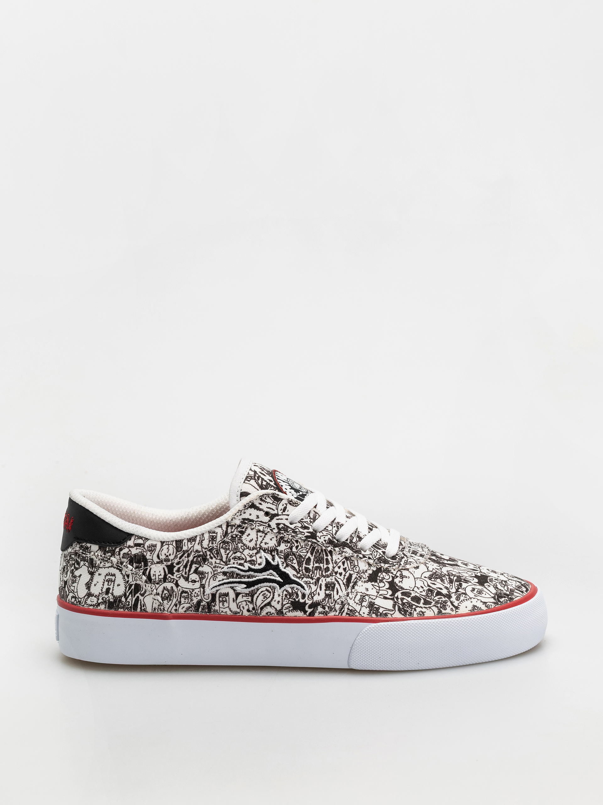 Pantofi Lakai Manchester (white/canvas/print)