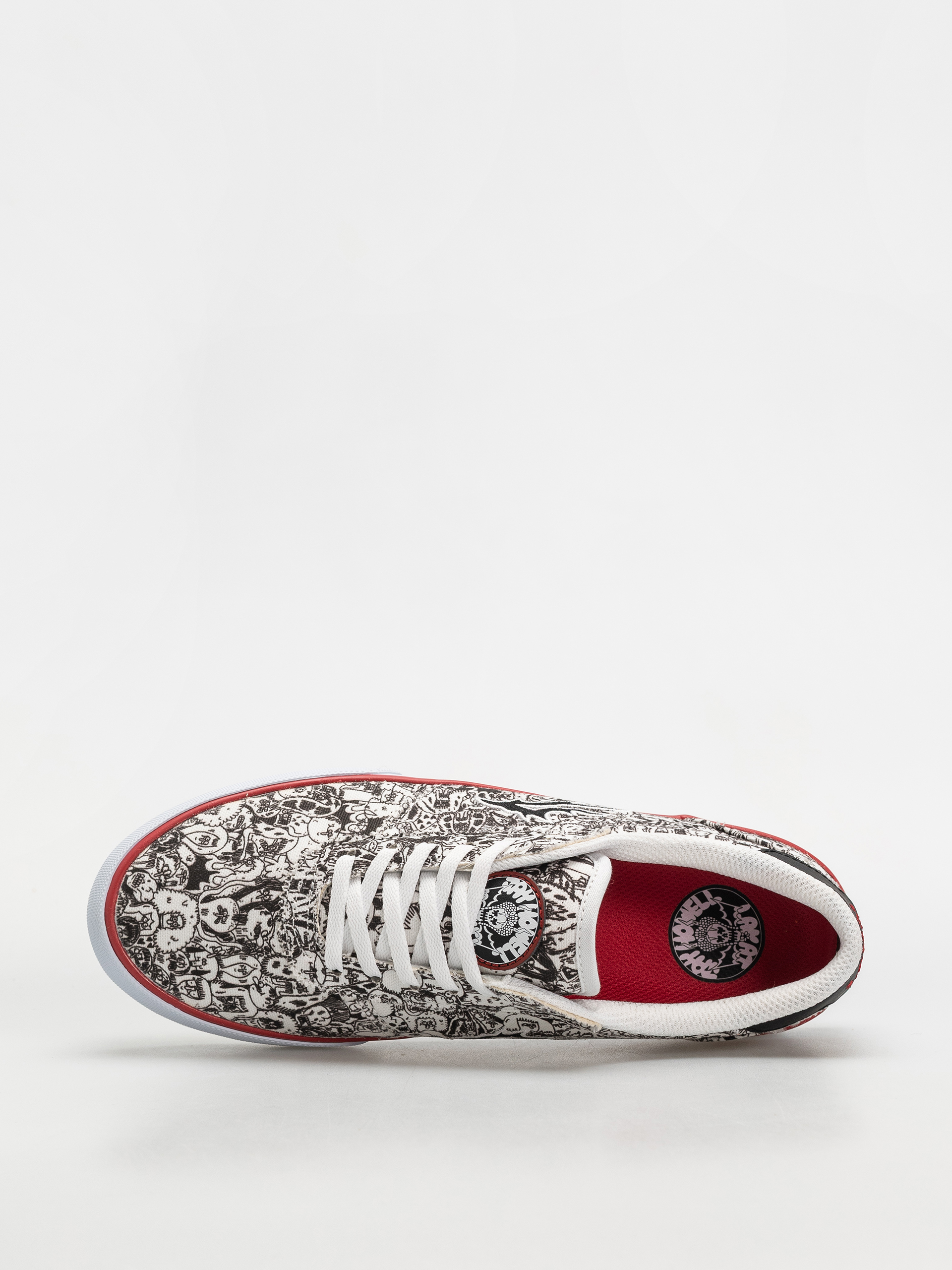 Pantofi Lakai Manchester (white/canvas/print)