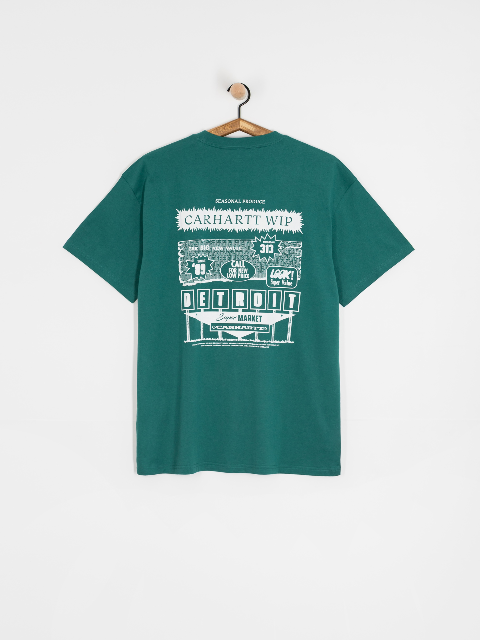 Tricou Carhartt WIP Catalogue (rainforest/white)