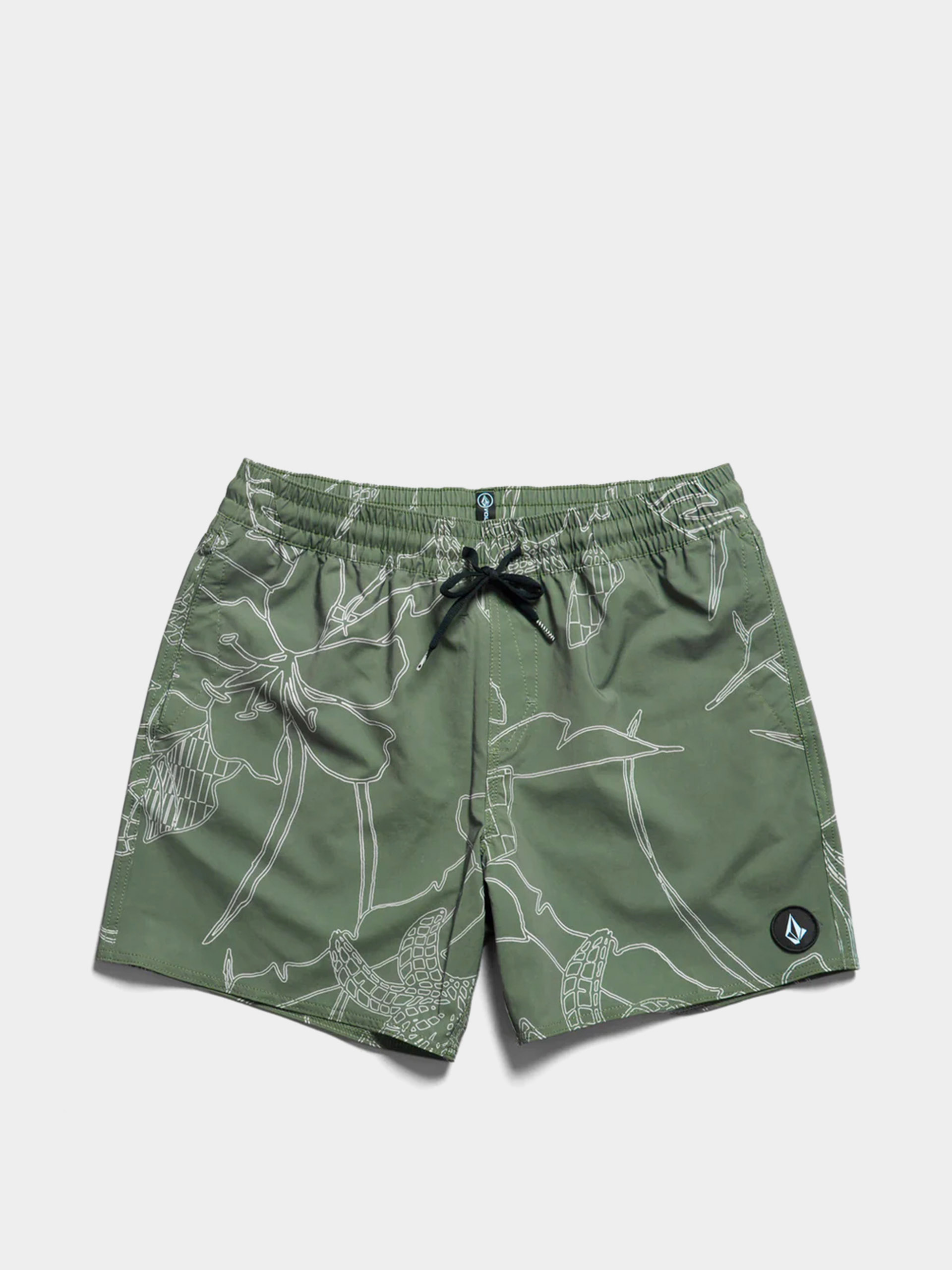 Pantaloni scurți Volcom Lido Print Trunk 16 (light olive)