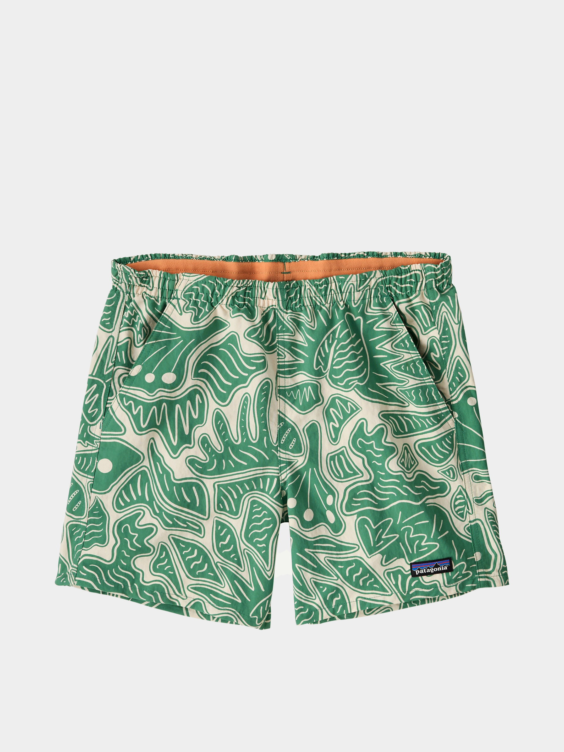 Pantaloni scurți Patagonia Baggies 5in Wmn (bees and flowers/heartleaf green)