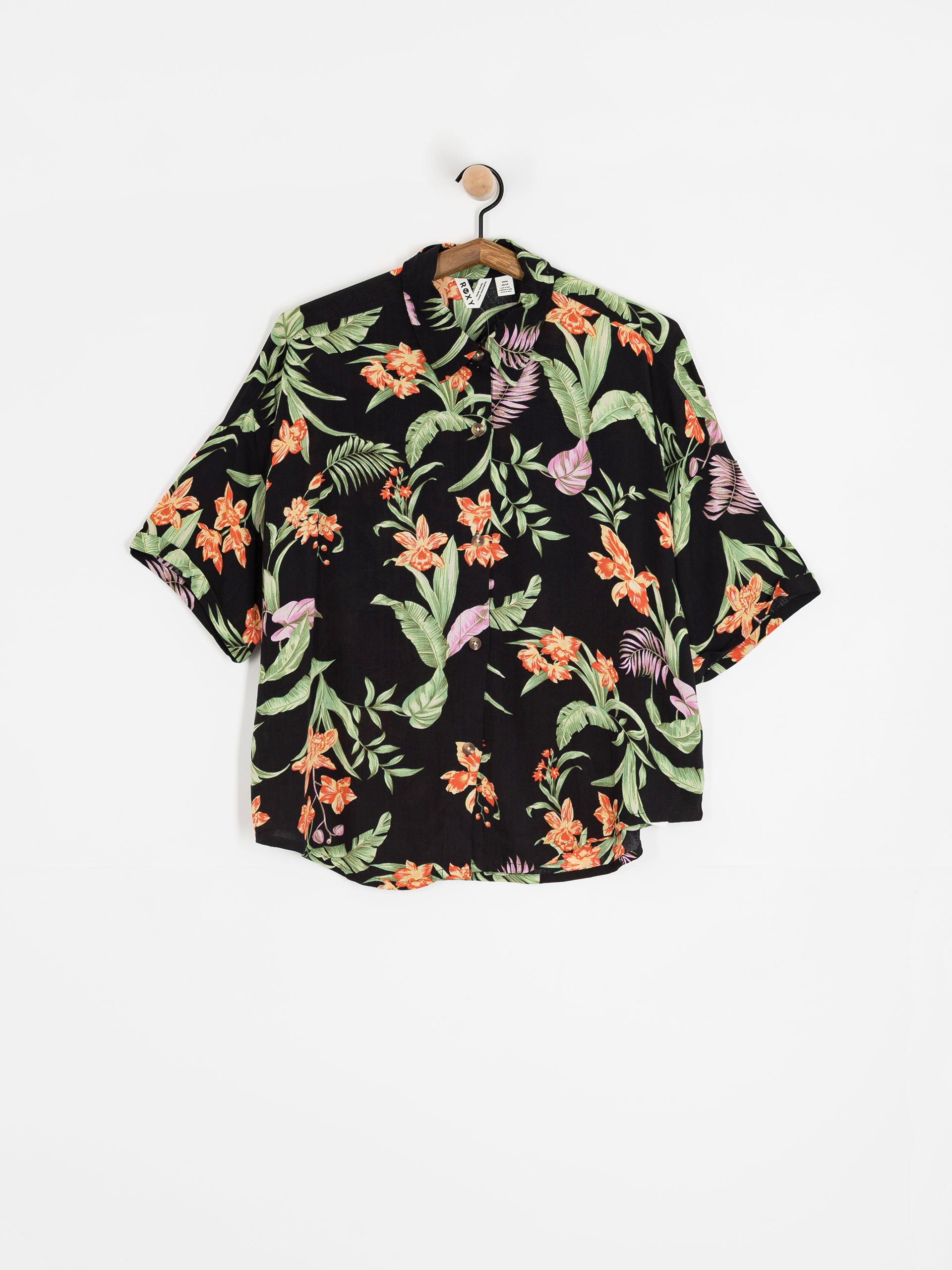 Cămașă Roxy Beach Nostalgia Crinkle Wmn (anthracite island escape)
