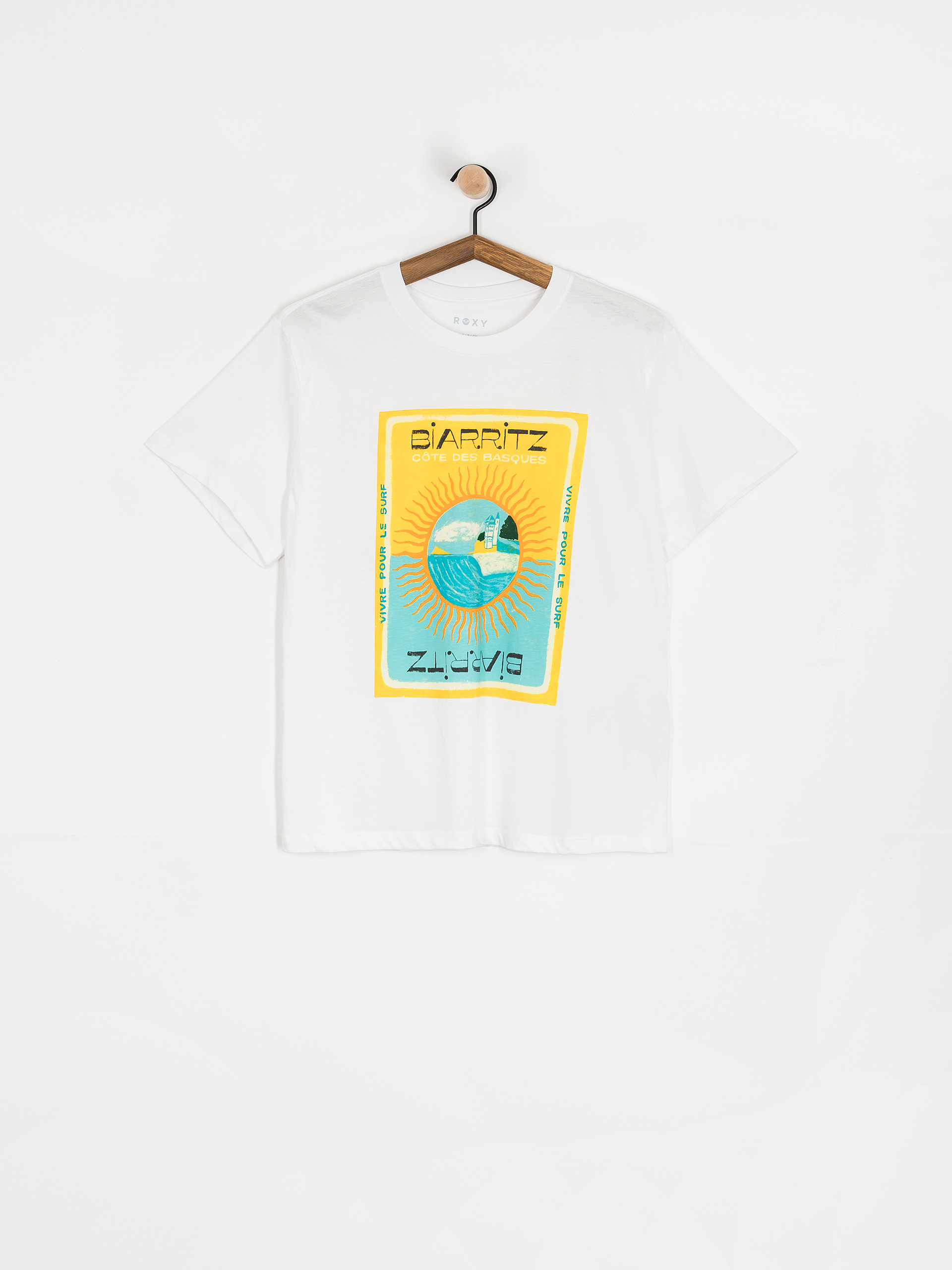 Tricou Roxy Atlas Hangloose Wmn (bright white biarritz)