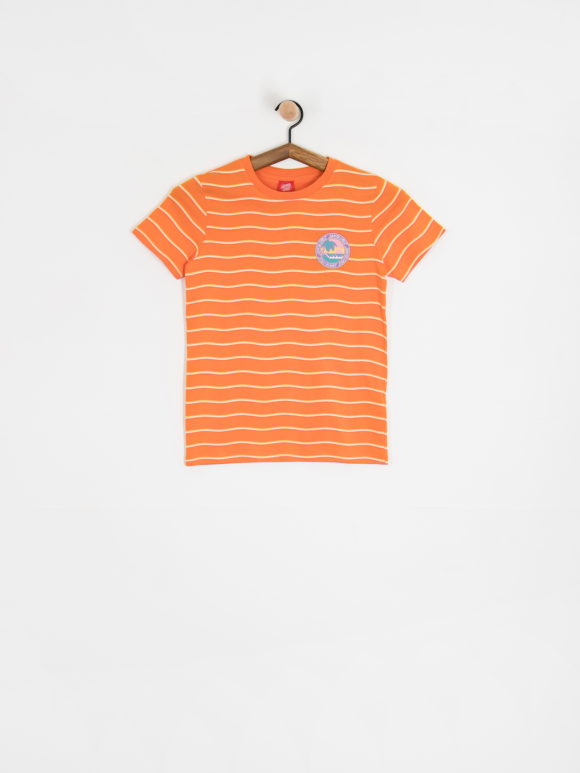 Tricou Santa Cruz Paradise Break JR (apricot wave stripe)