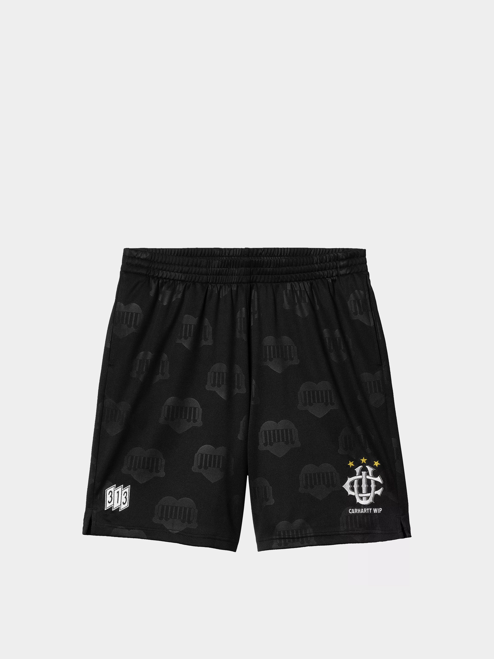 Pantaloni scurți Carhartt WIP Hartts Football (heart train jacquard/black)