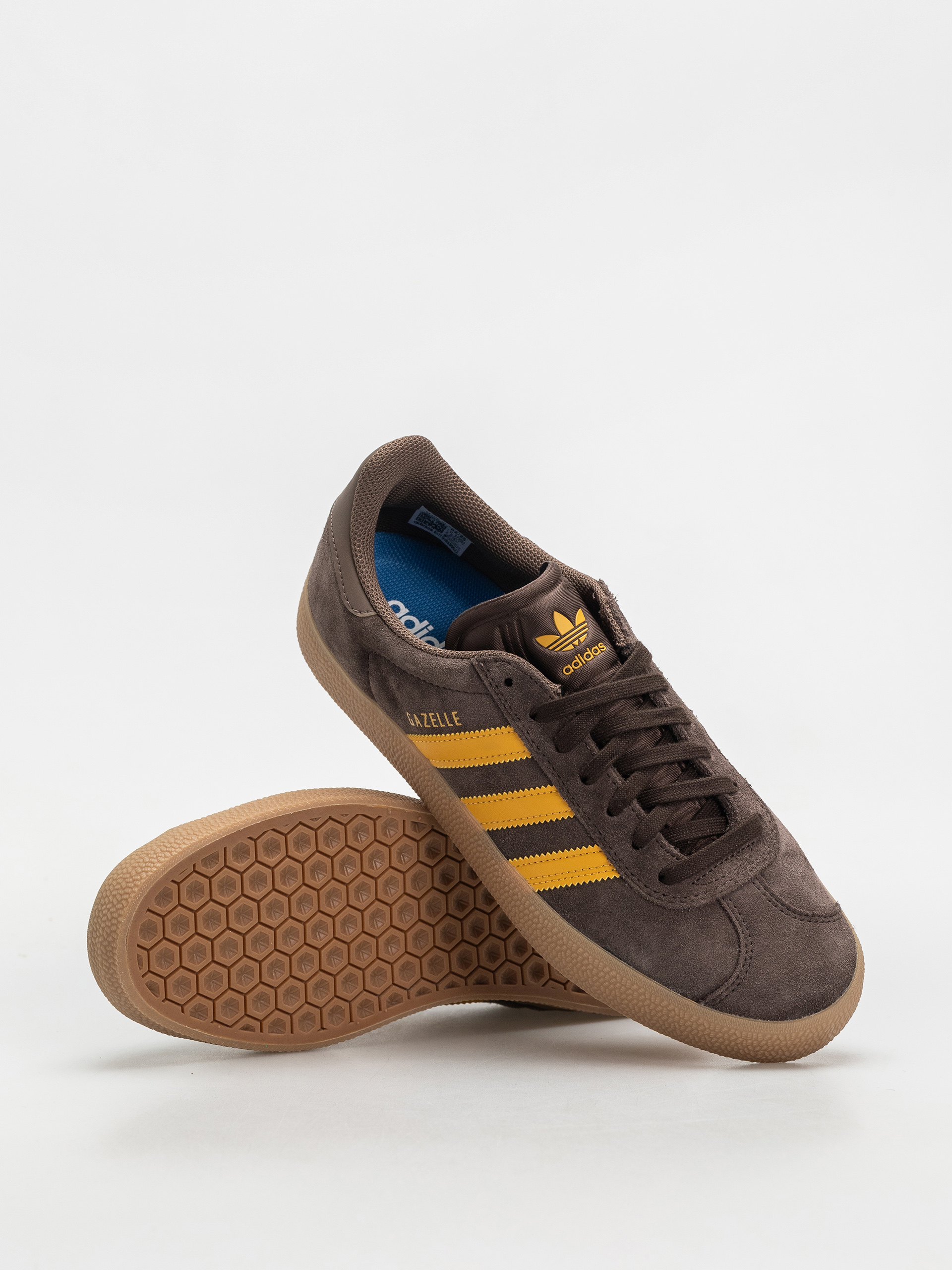 Pantofi adidas Gazelle ADV - maro (crywht/crywht/gum4)