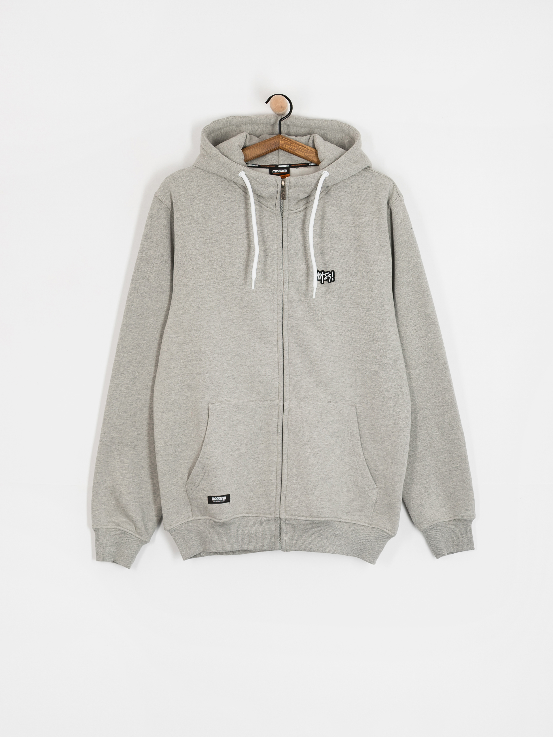 Hanorac cu glugă MassDnm Signature Patch ZHD (lt heather grey)
