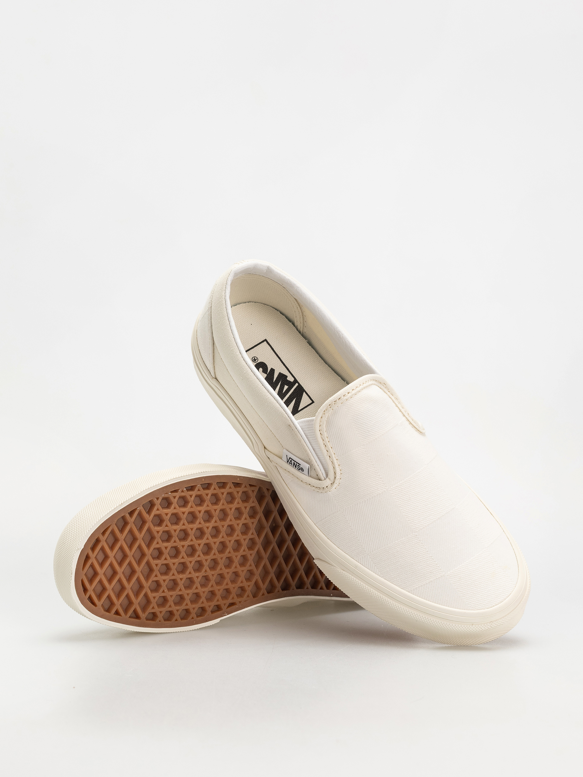 Pantofi Vans Classic Slip On (mono checkerboard white)