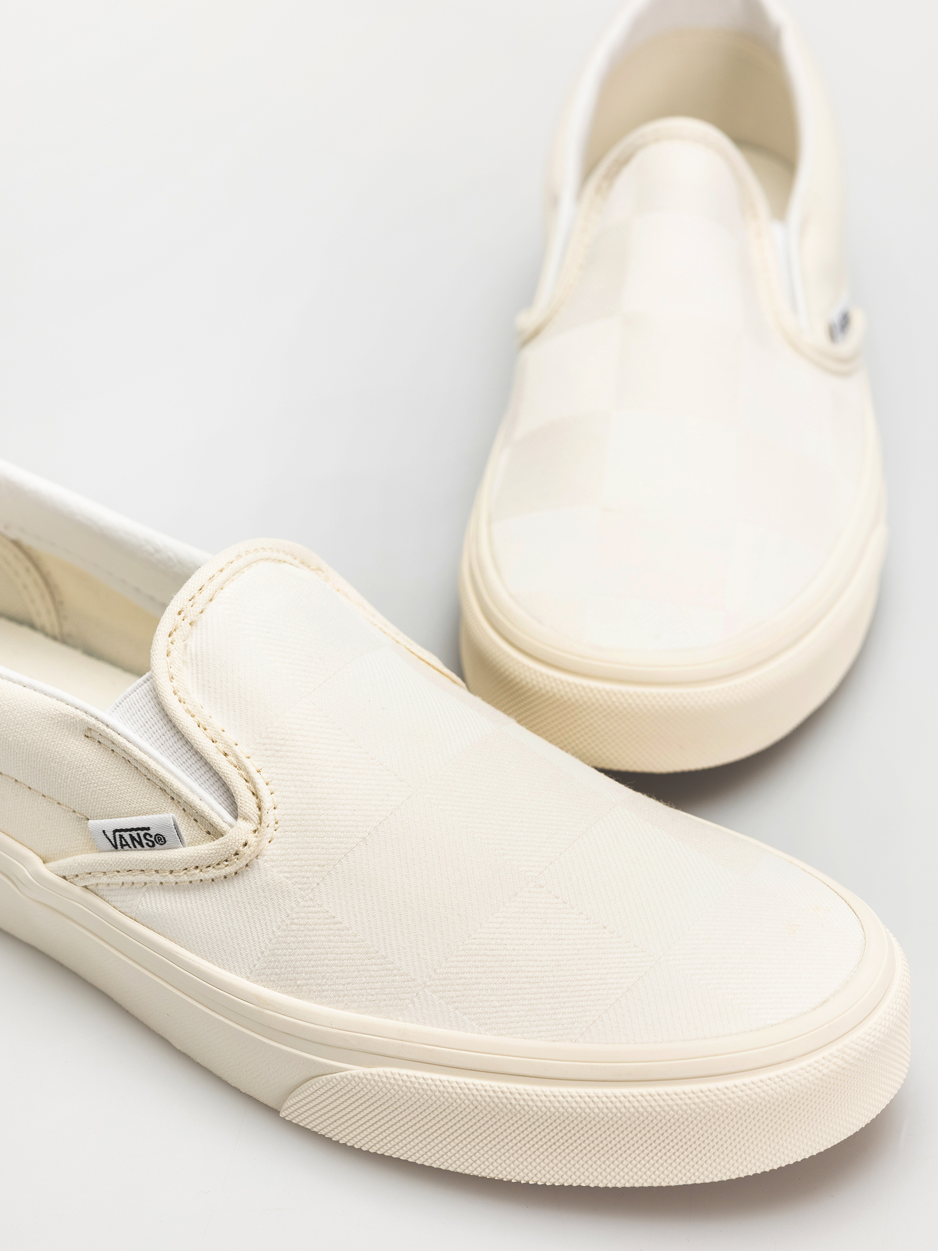 Pantofi Vans Classic Slip On (mono checkerboard white)