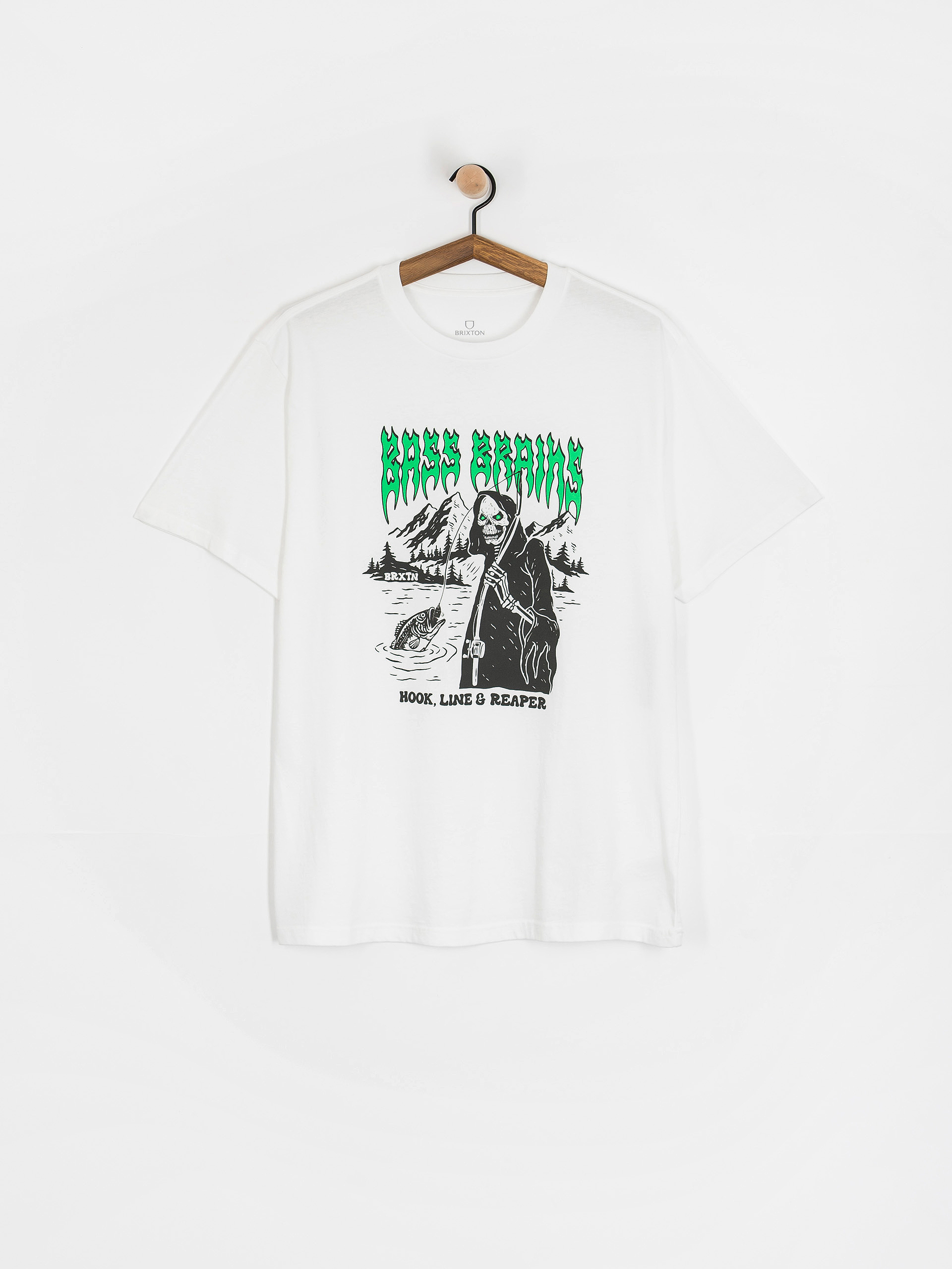 Tricou Brixton Bass Brains Reaper (white)