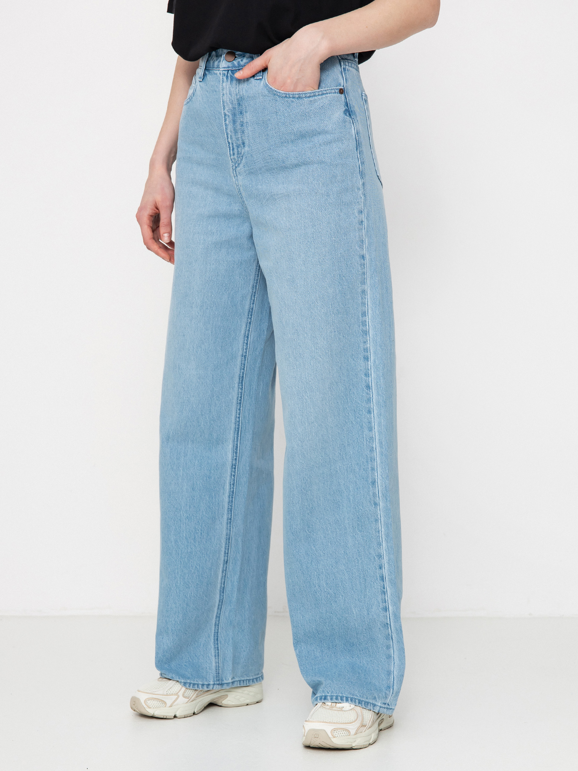 Pantaloni Volcom Stoned Bf Hirise Wmn (blue bird)