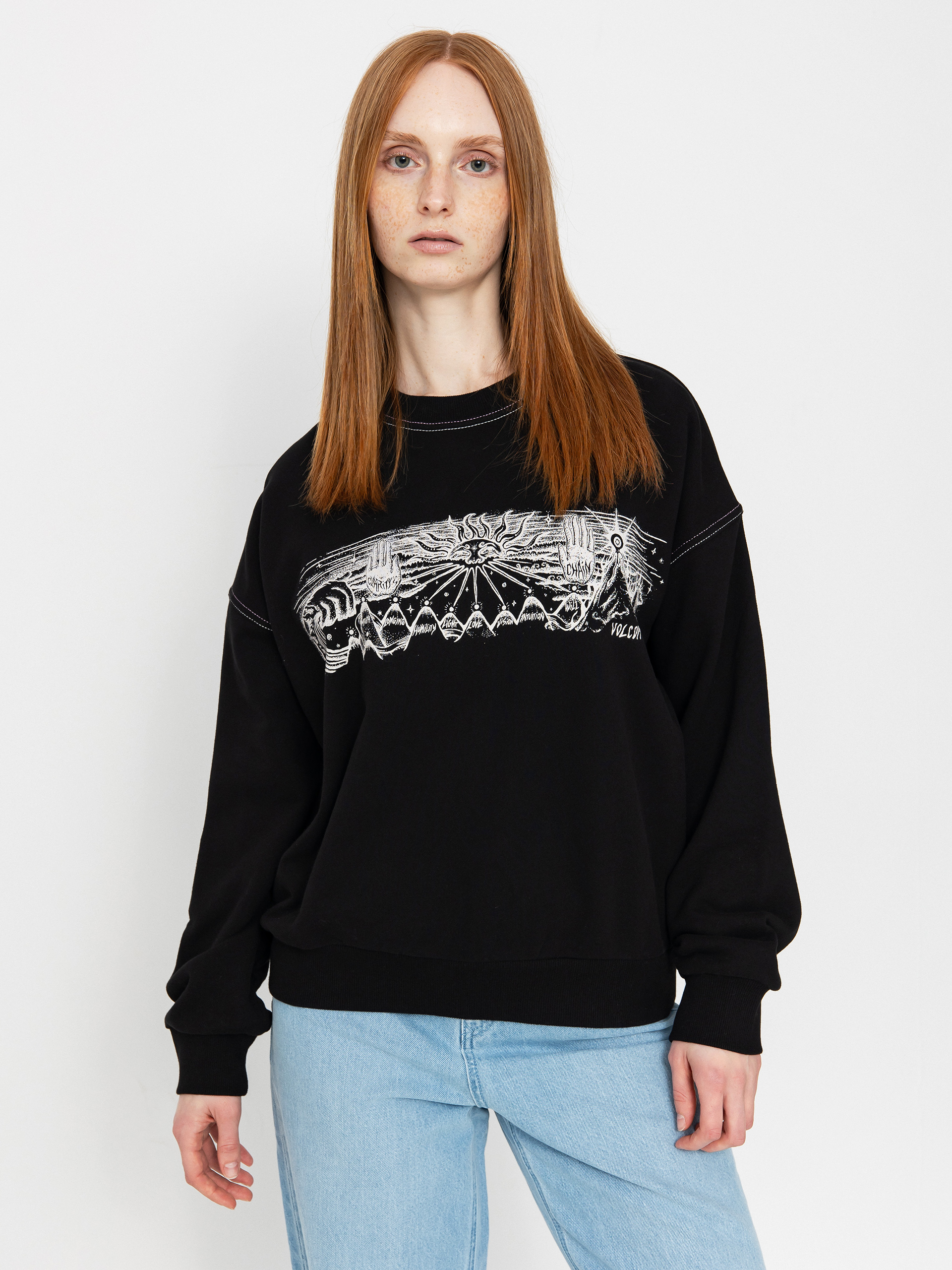 Hanorac Volcom Fa Alix Crew Wmn (black)