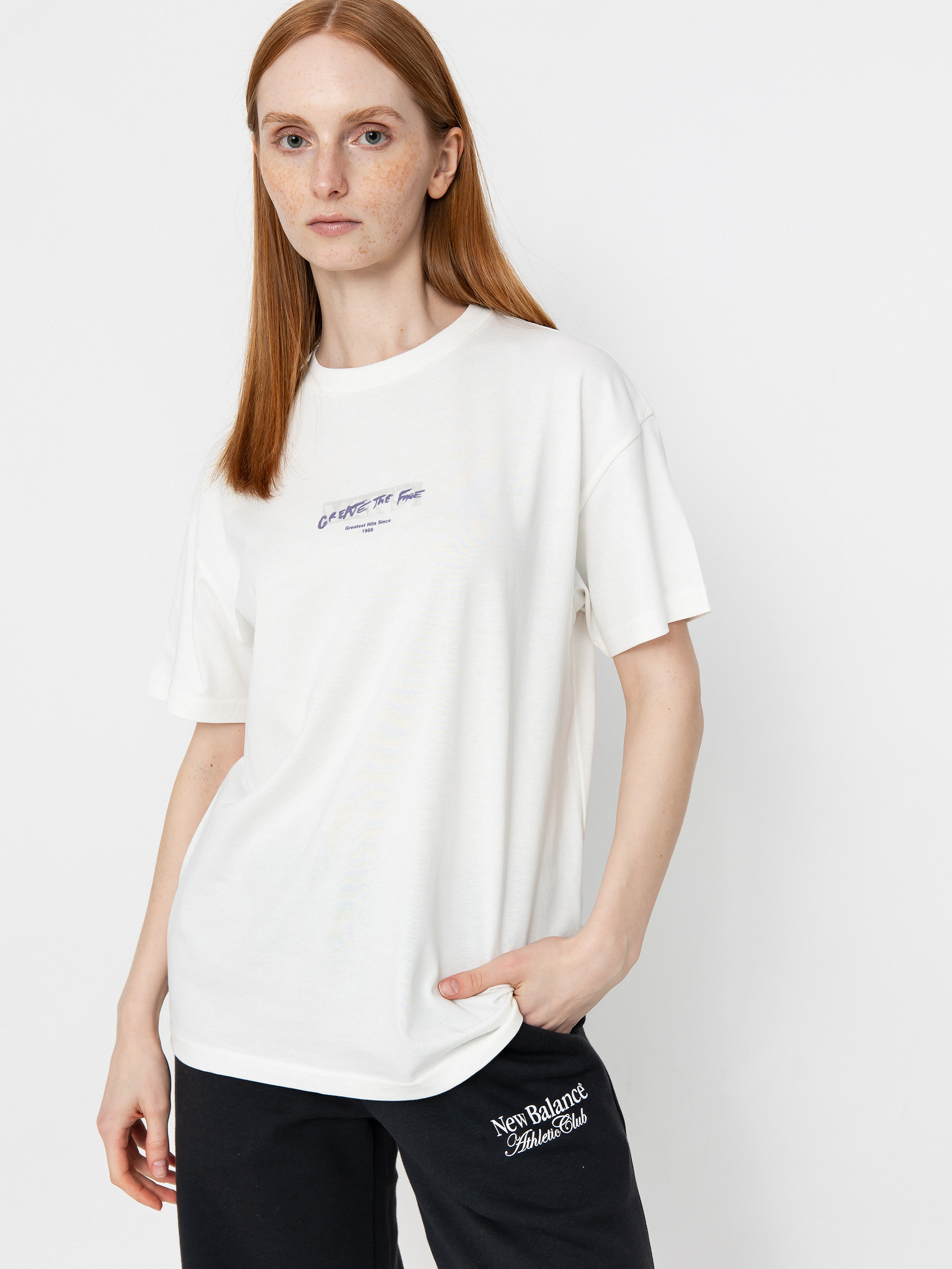 Tricou Vans Firemade Oversized Wmn (marshmallow)