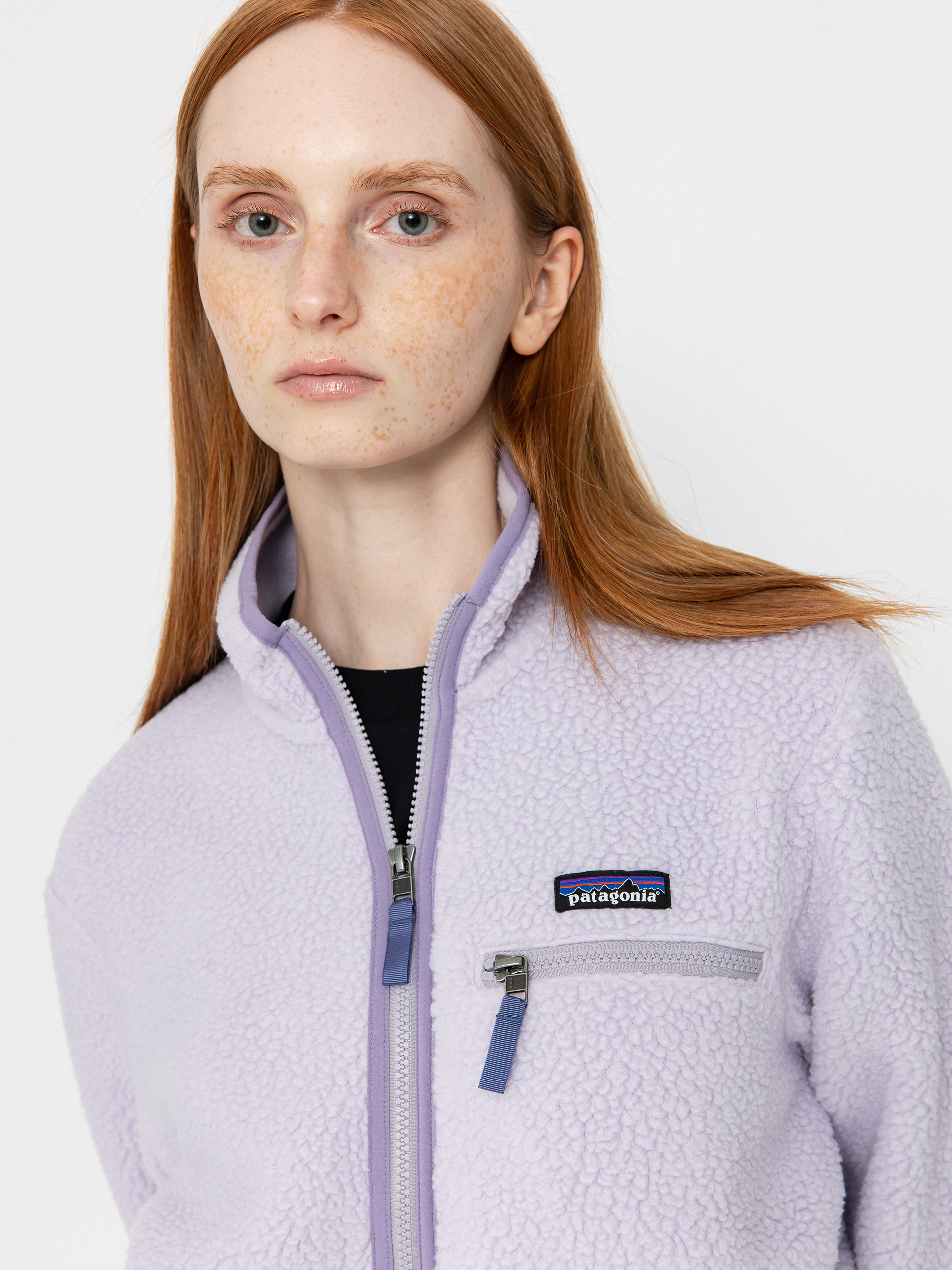 Pentru femei Hanorac din fleece Patagonia Retro Pile Marsupial (foxglove purple)