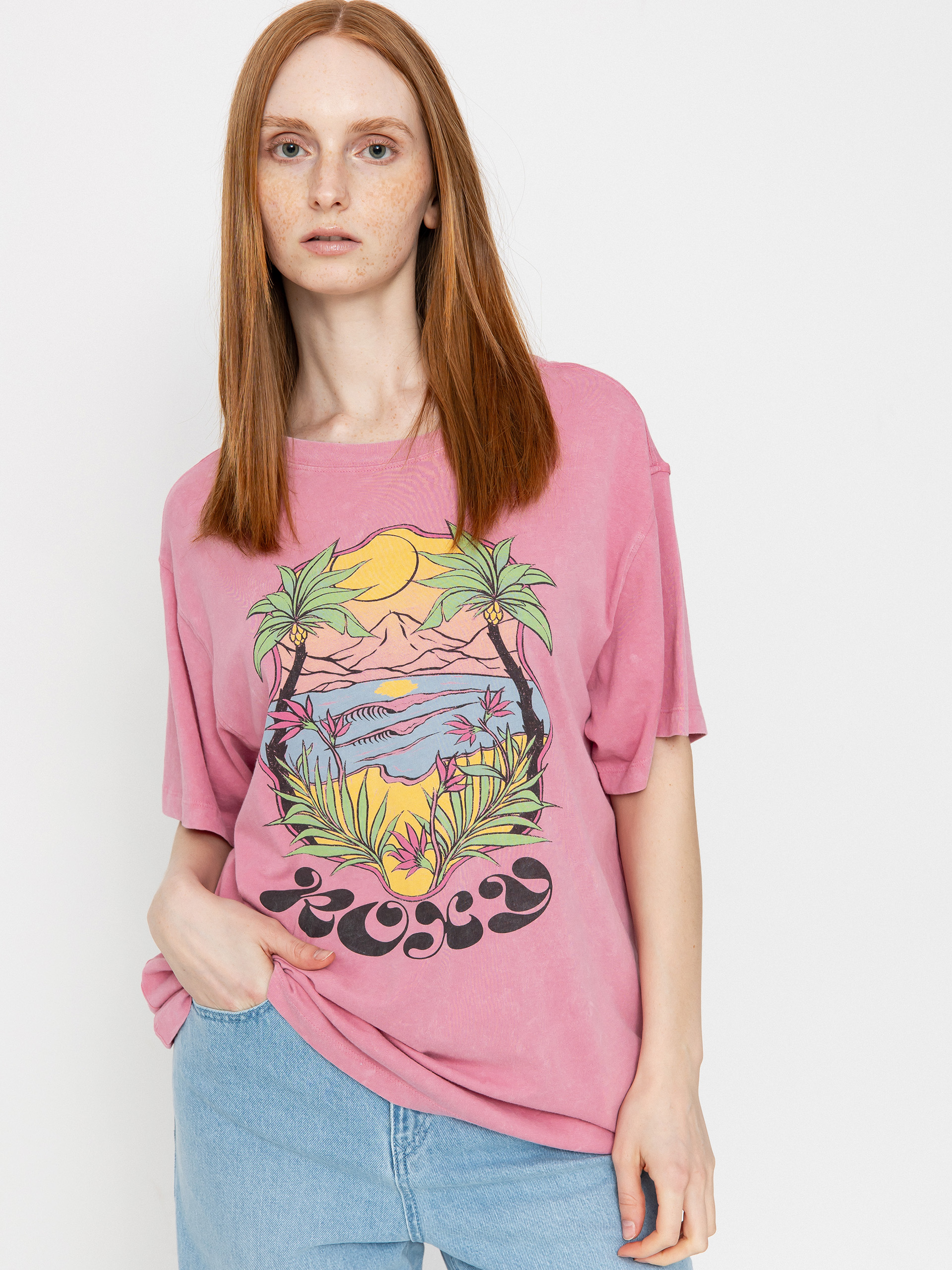 Tricou Roxy Sunnyoversize Optic Wash Wmn (orchid smoke)