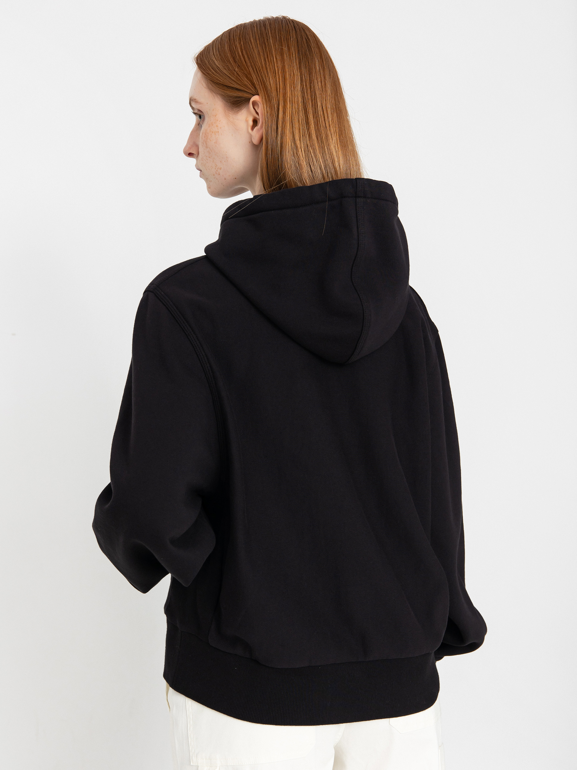 Hanorac cu glugă Carhartt WIP American Script HD Wmn (black)