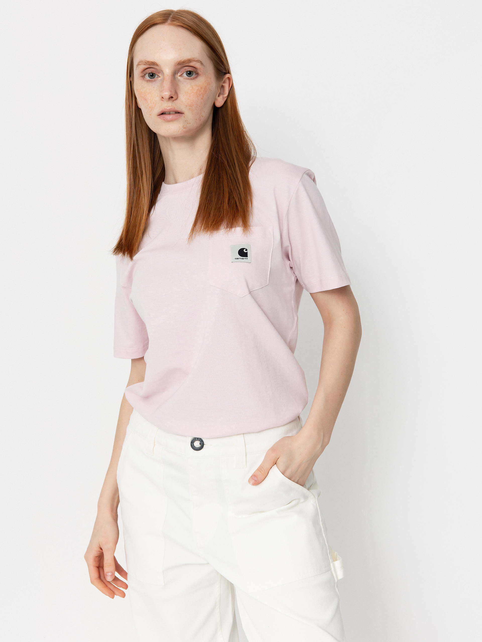 Tricou Carhartt WIP Pocket Wmn (air pink)