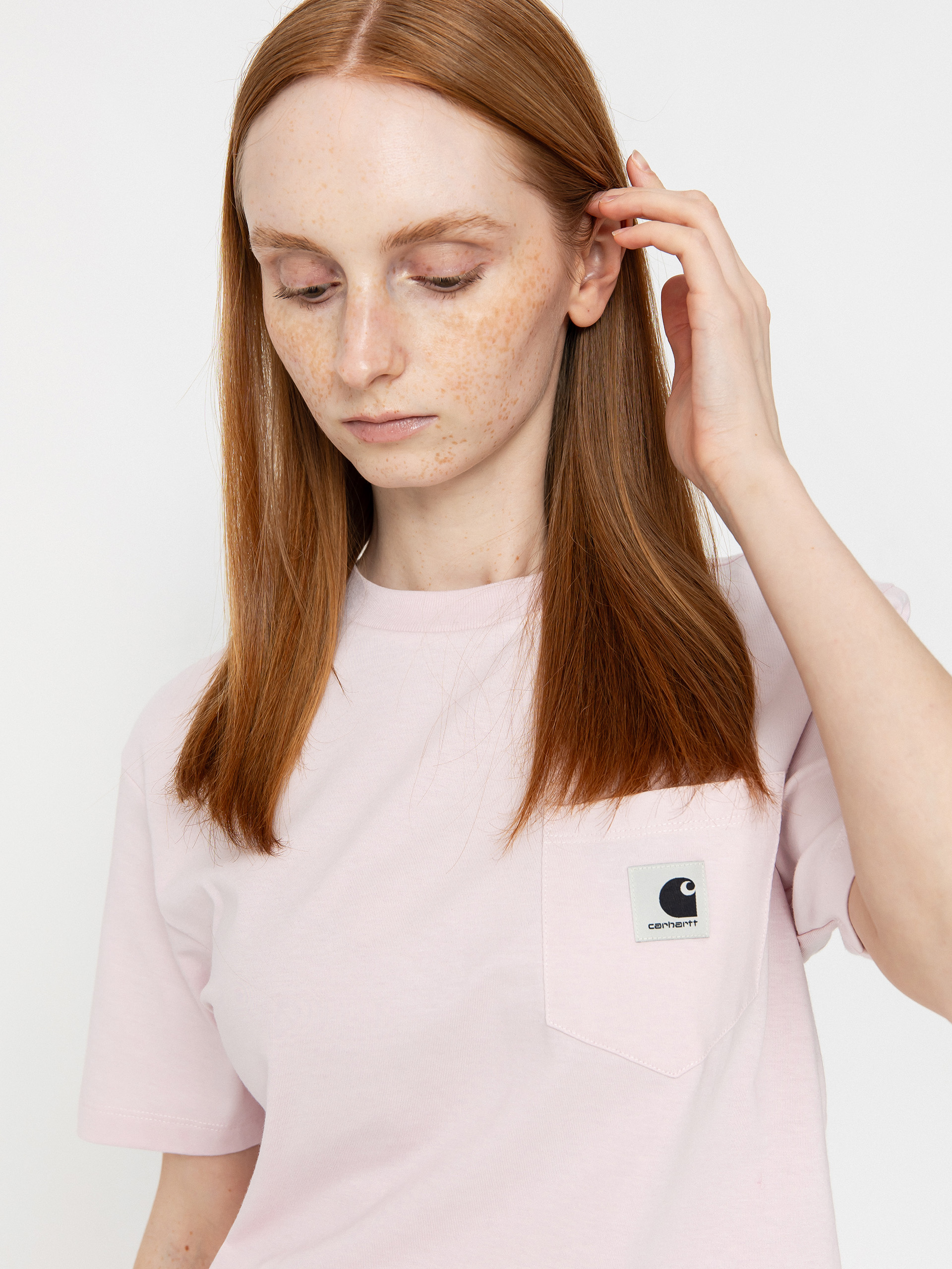 Tricou Carhartt WIP Pocket Wmn (air pink)