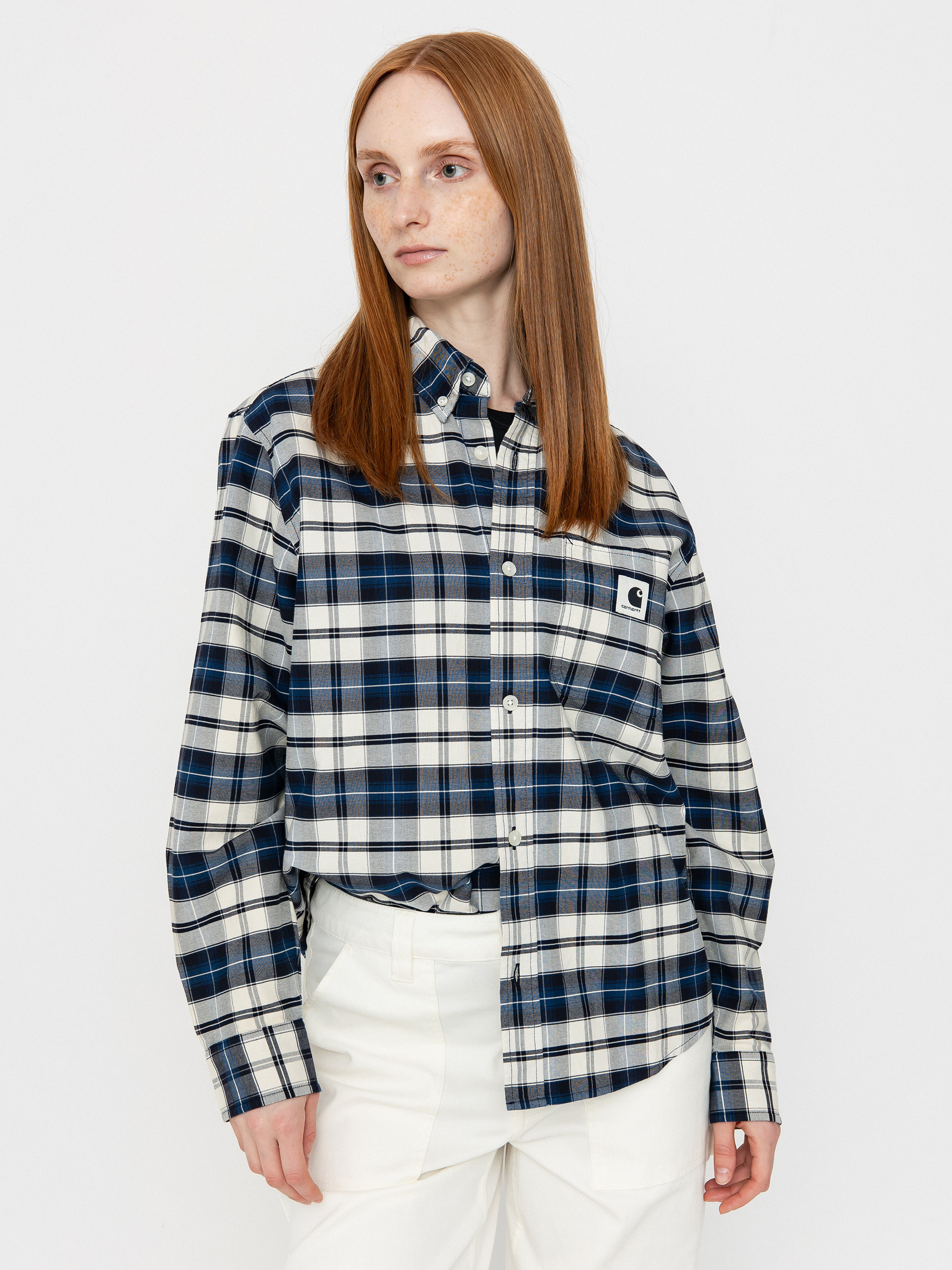 Cămașă Carhartt WIP Tarbell Wmn (tarbell check/dark navy/white)