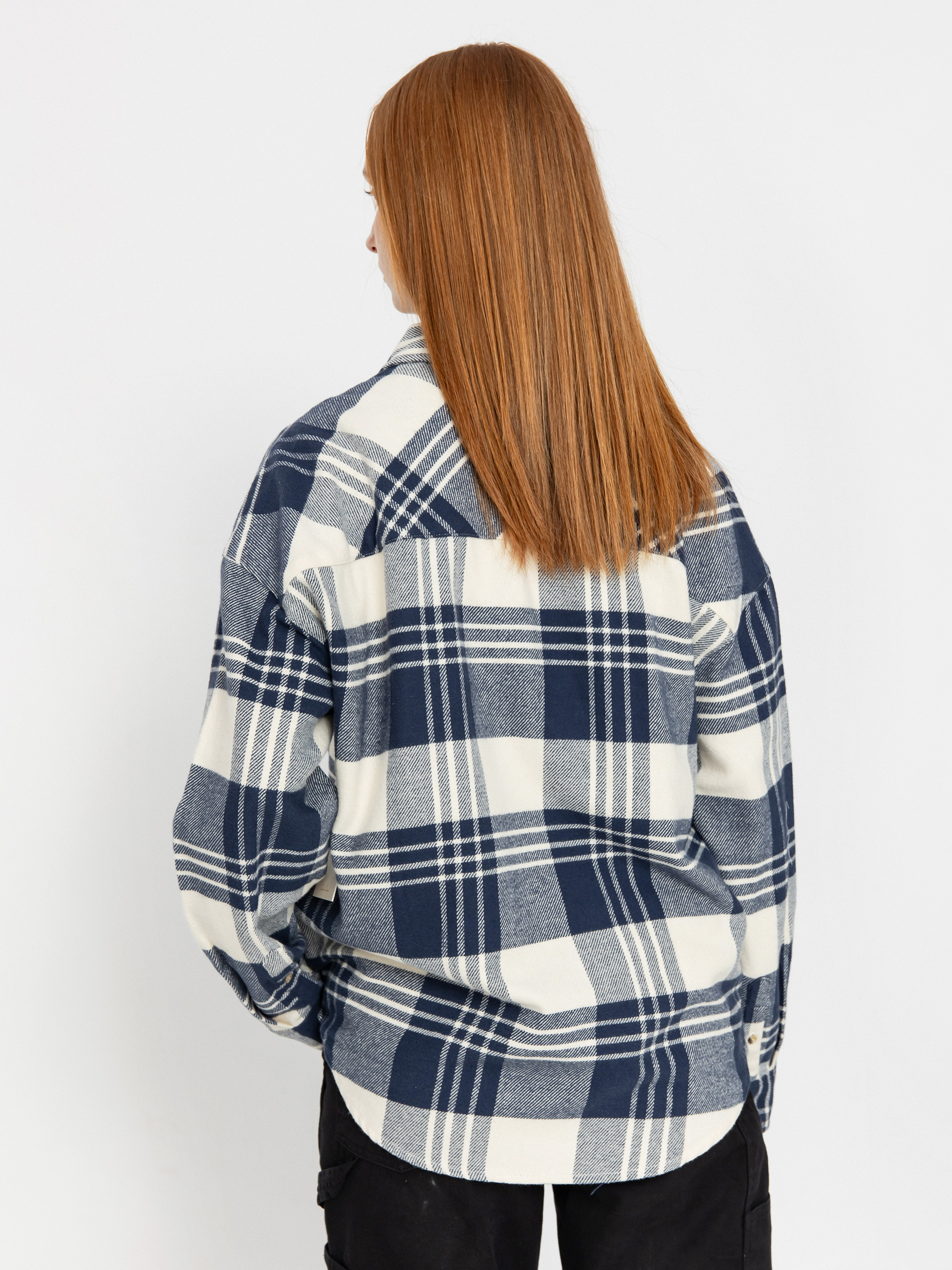 Cămașă Brixton Bowery Classic Flannel Wmn (azure blue/whitecap plaid)
