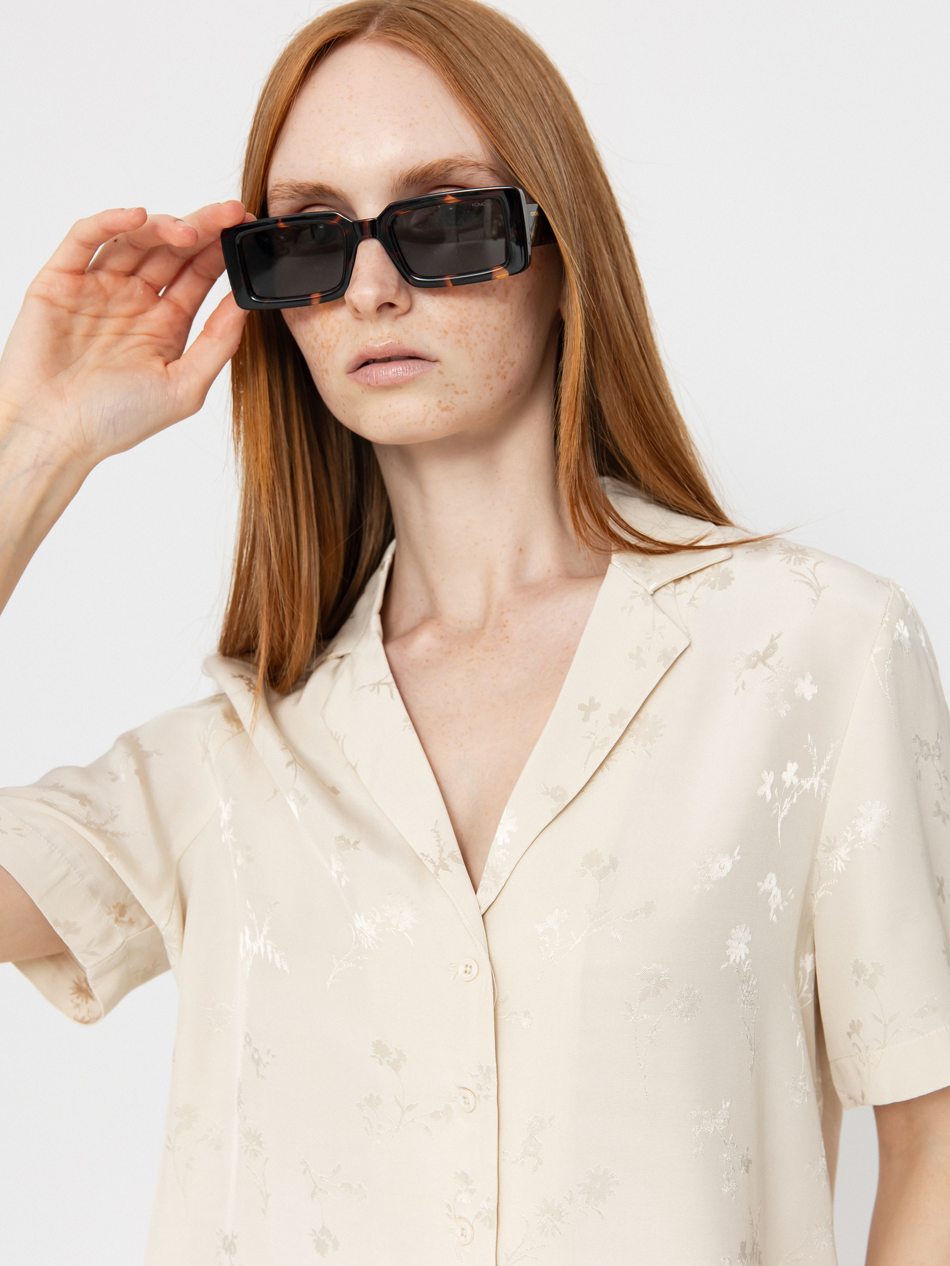 Cămașă Brixton Silky Jacquard Button Down Wmn (whitecap floral jacquard)