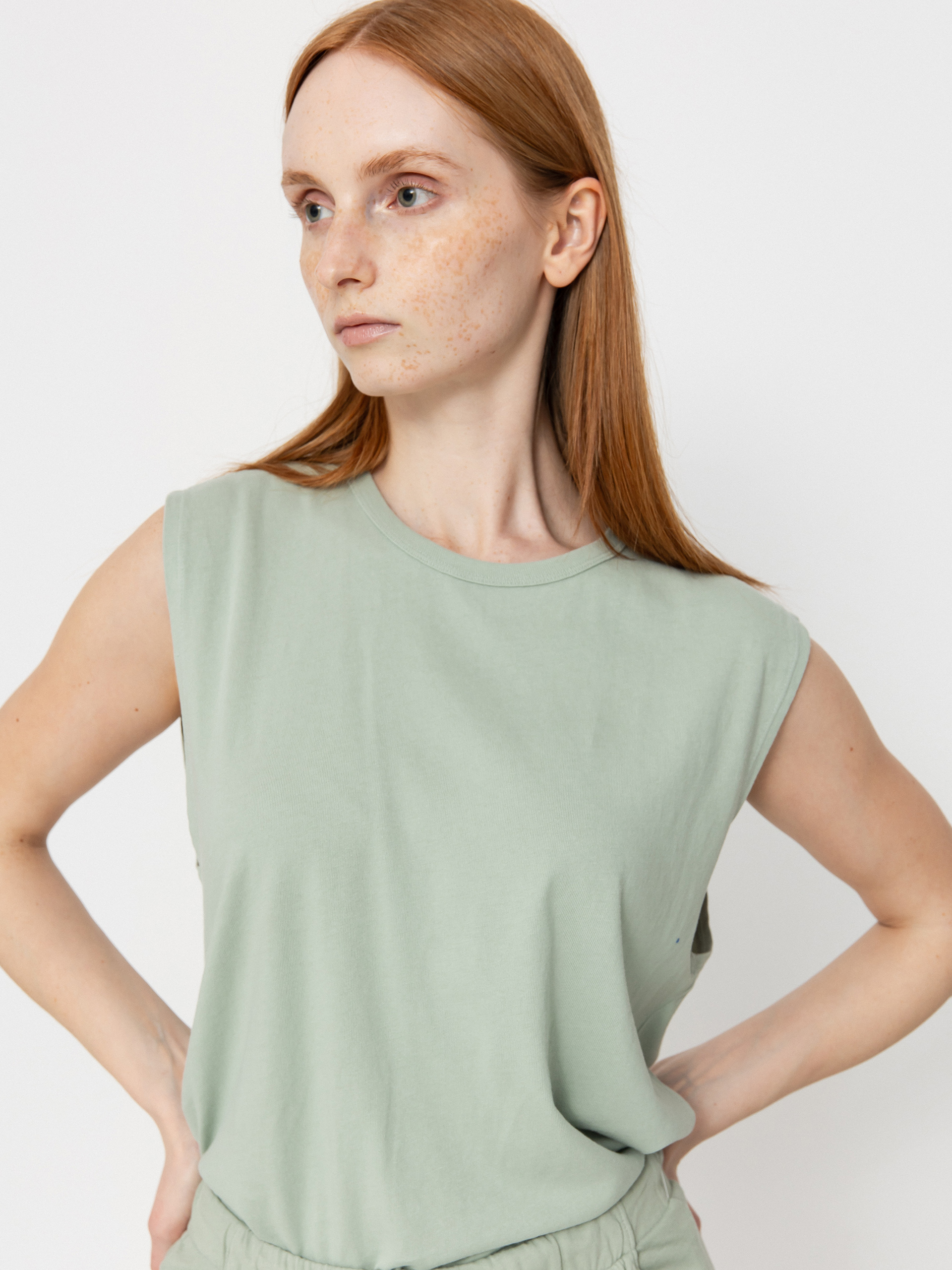 Tricou Brixton Carefree Organic Gd Muscle Tan Wmn (sage green)